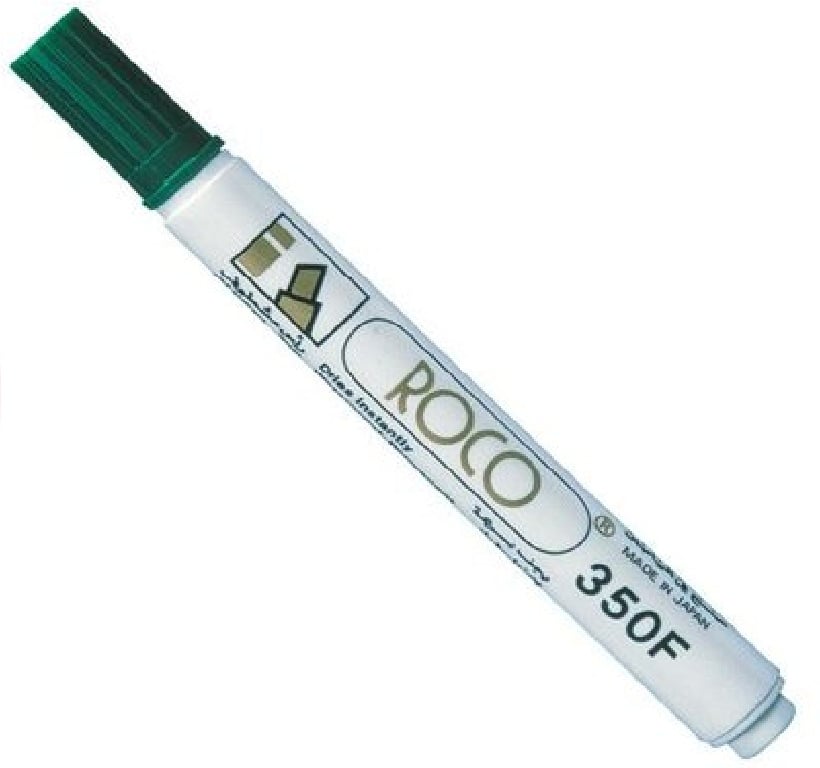 قلم روكو Marker F350  قلم ماركر ثابت ،سماكه من 1-4مم،رأس مشطوف ،أخضر - صورة 1