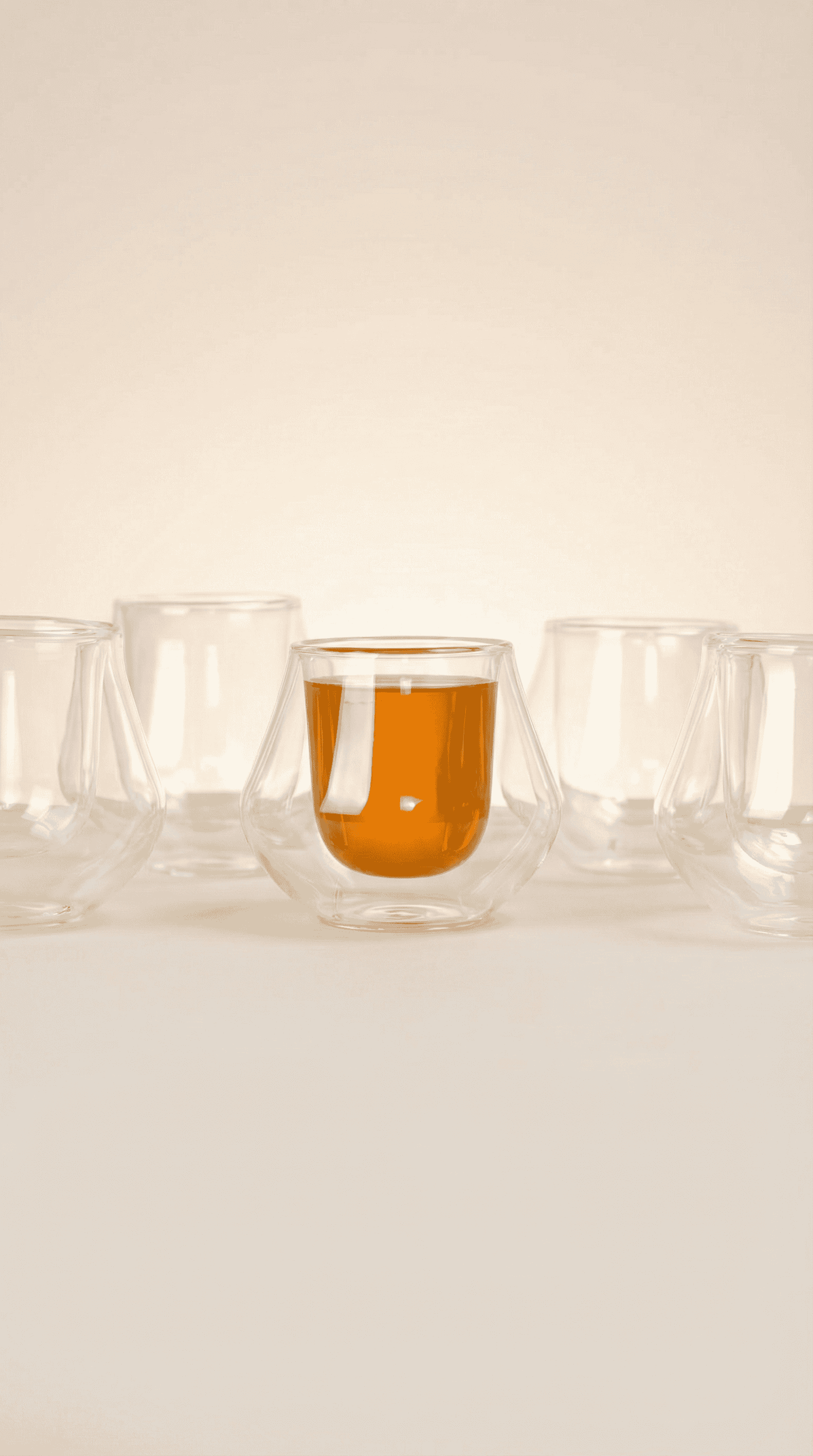 Harmony Tea & Saudi Coffee Set - clear -  12 Pieces  طقم انسجام للشاي والقهوة - شفاف– 12 قطعة - Image 2