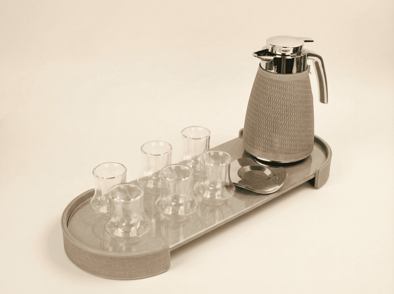 Luxury Tea & Saudi Coffee Hospitality Set – 16 Pieces - طقم تقديم شاهي و قهوه - 16 قطعه - Image 5