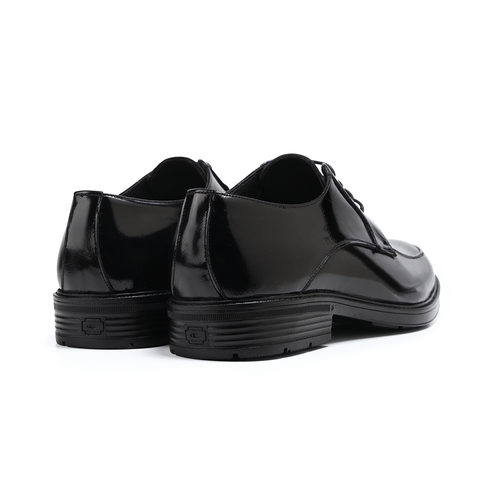 CUCA Moc Toe Glossy Derby Leather Shoes - Image 3