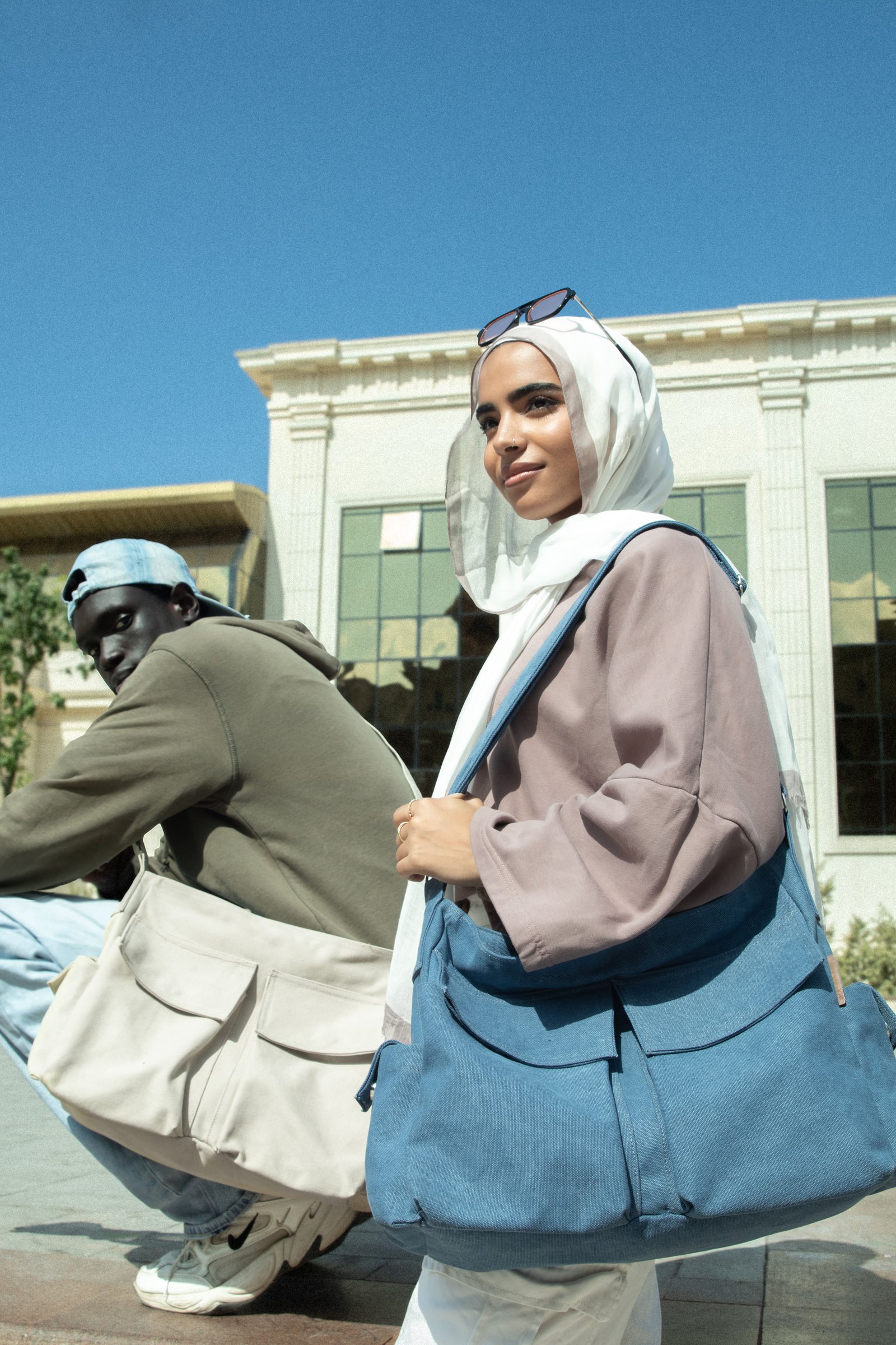 Satchel bag - Blue - Image 6