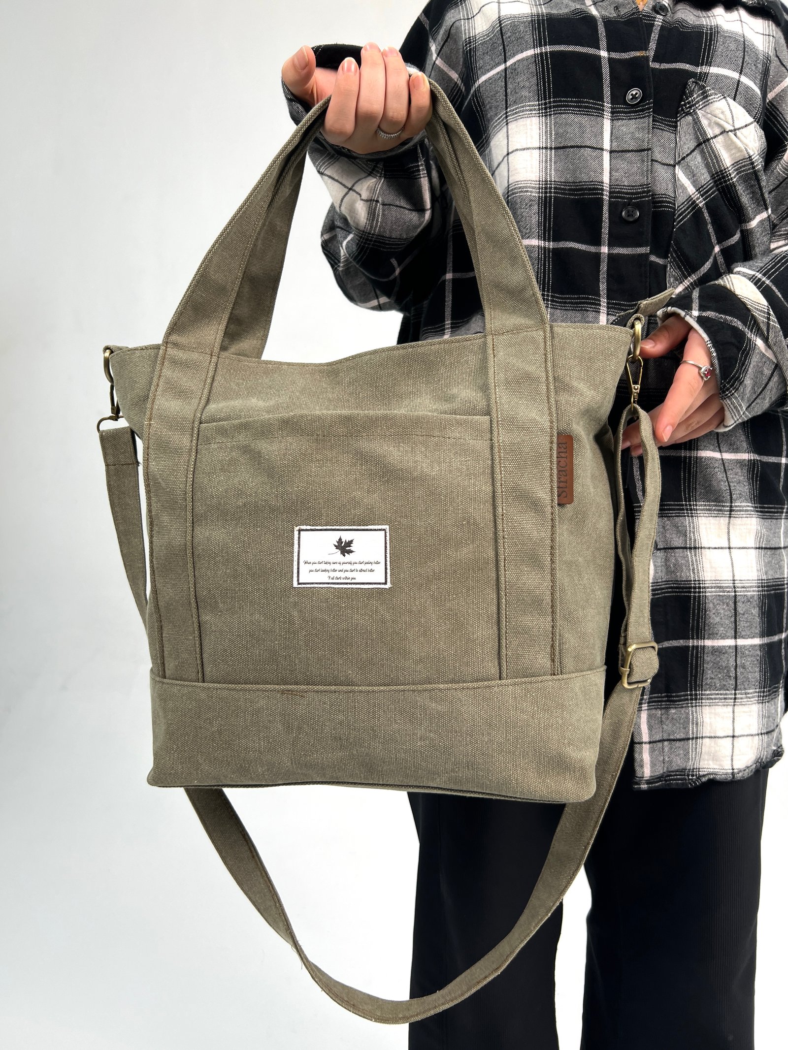 Sahara shoulder - Olive - Image 4