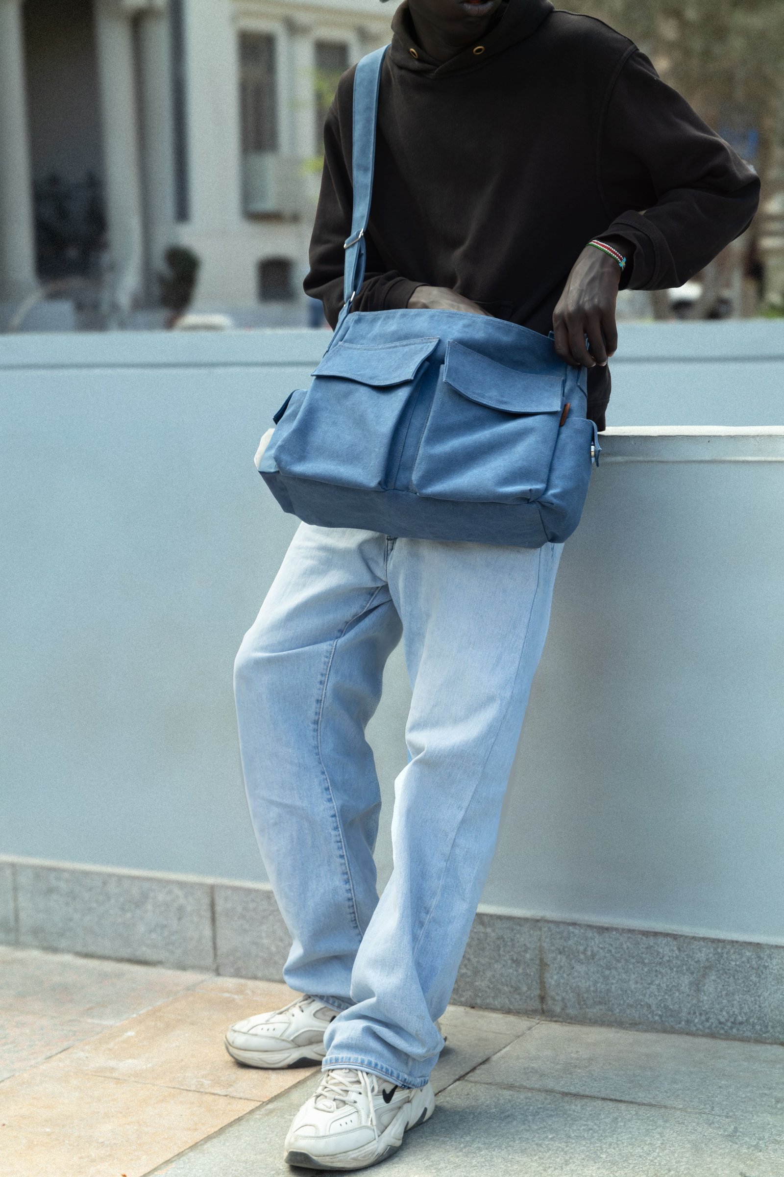 Satchel bag - Blue - Image 5