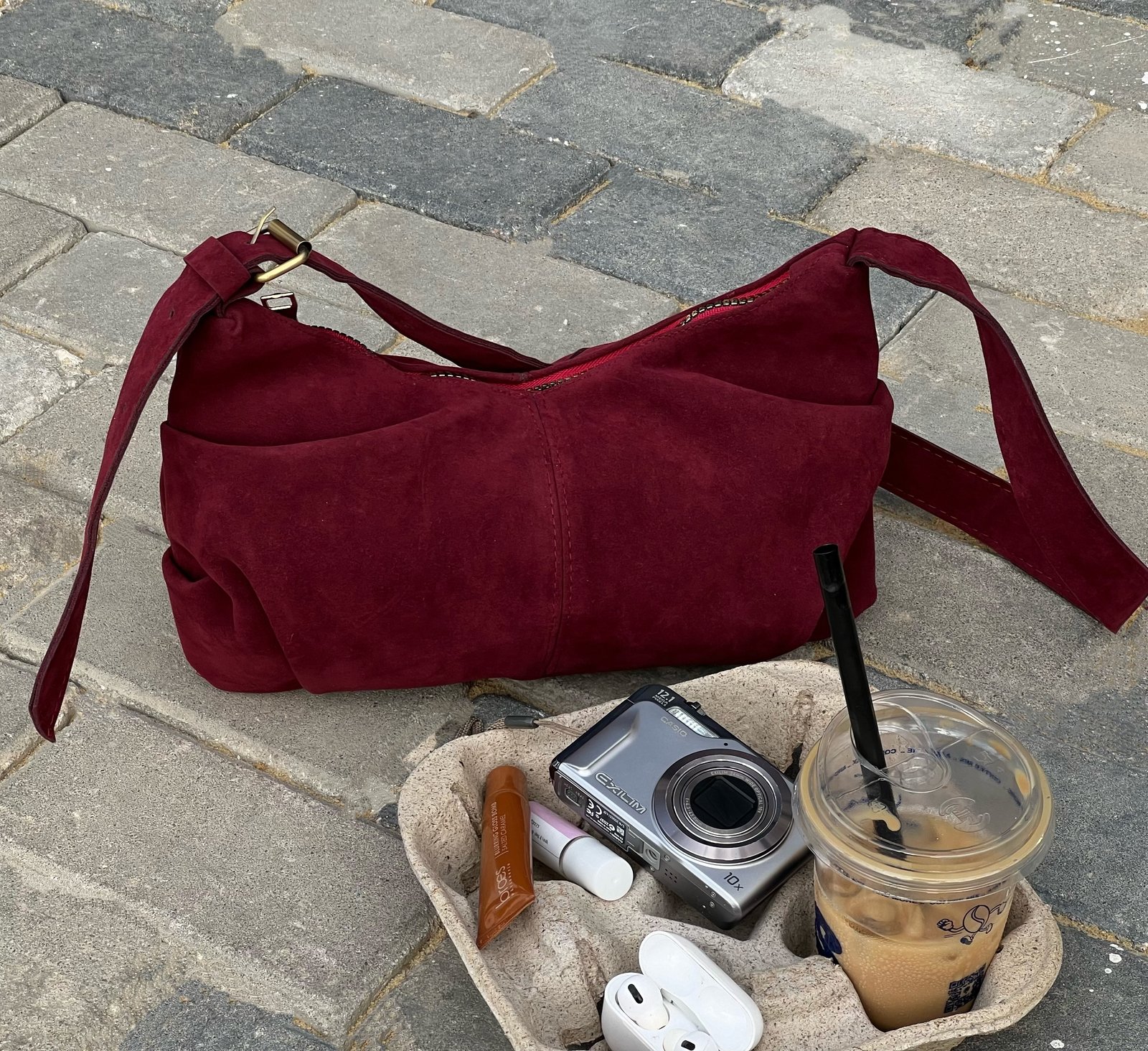 Evelina handbag - Burgundy  - Image 3