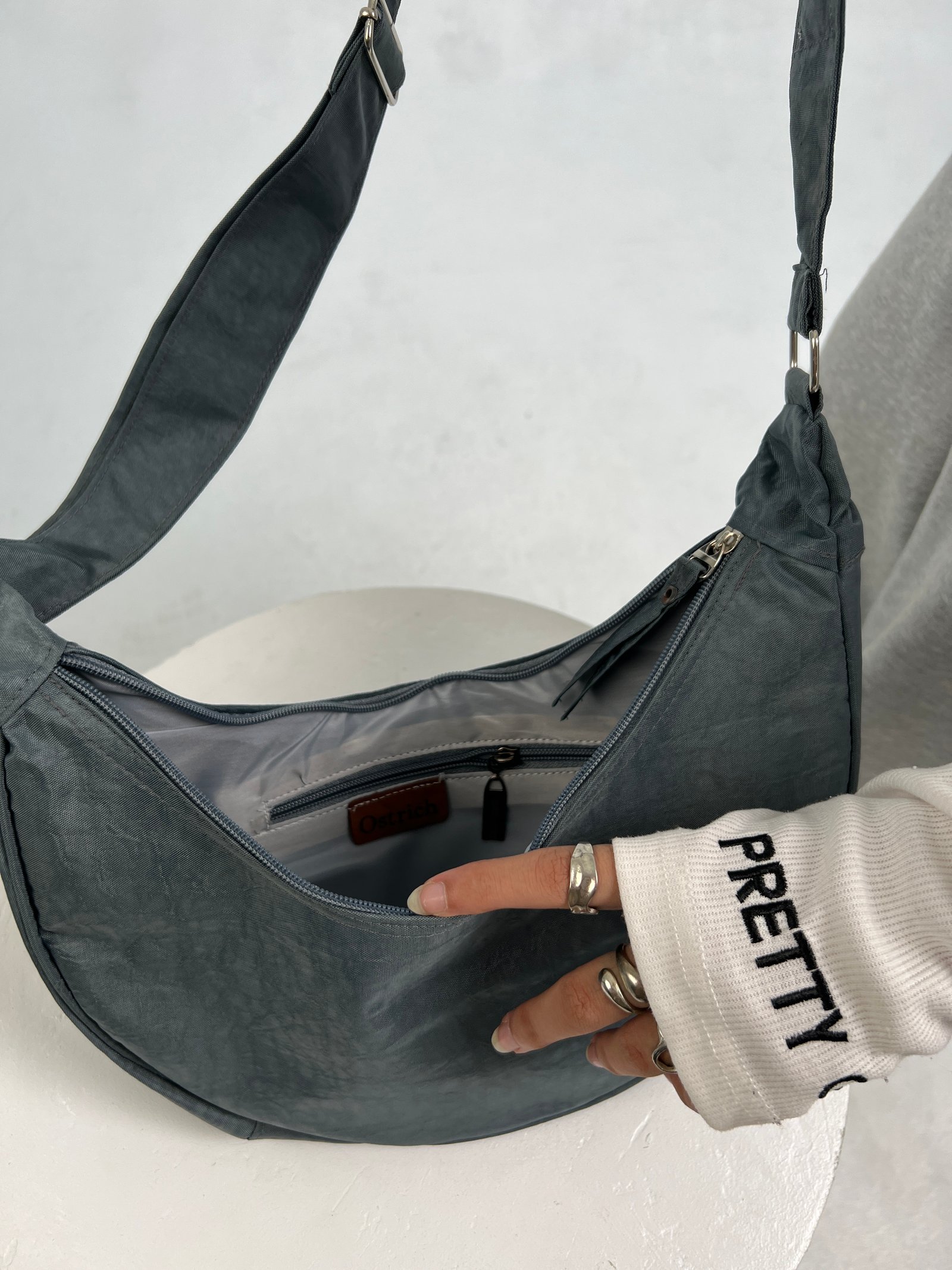 Baguette bag - Grey - Image 2