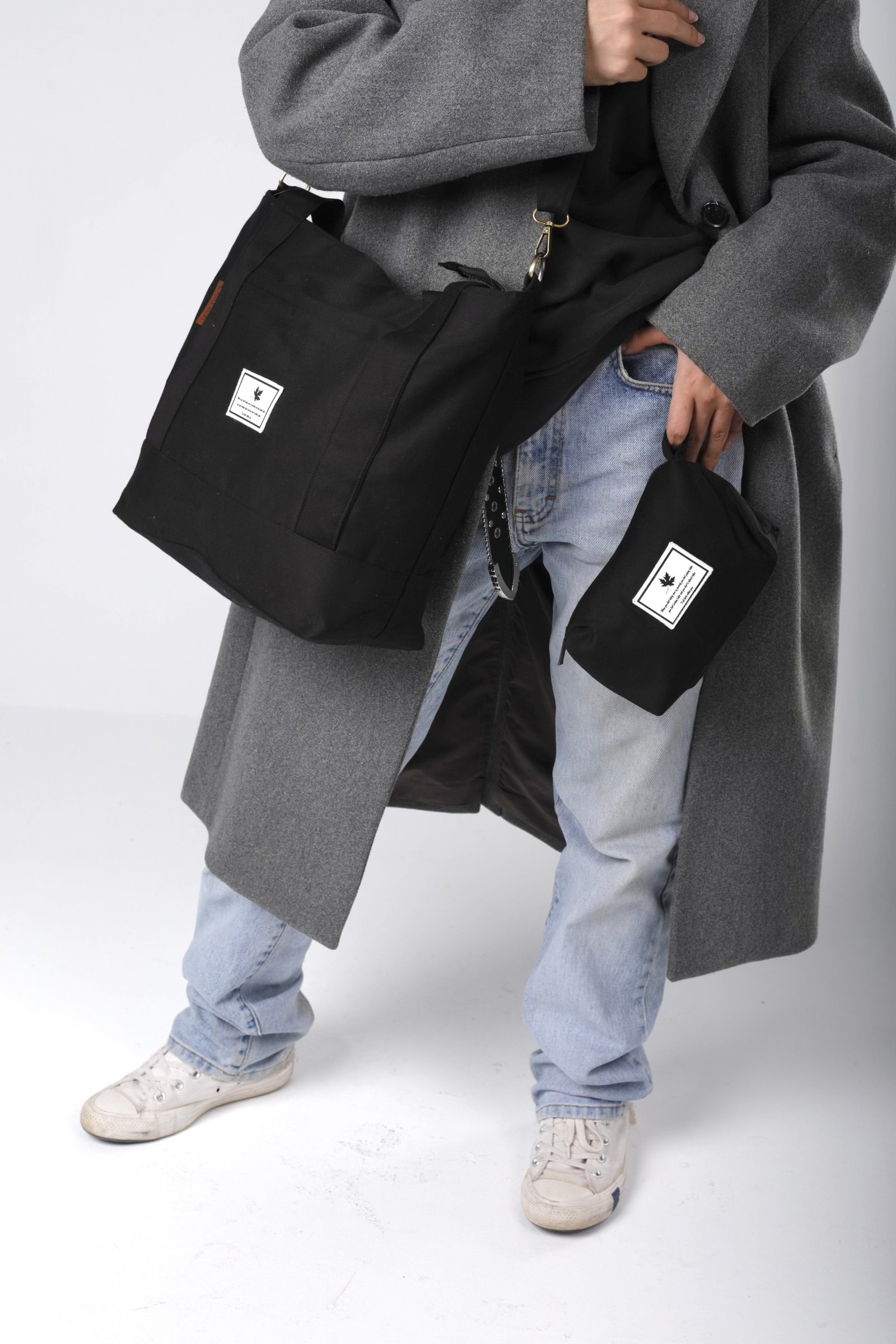 Sahara shoulder tote bag-black  - Image 4