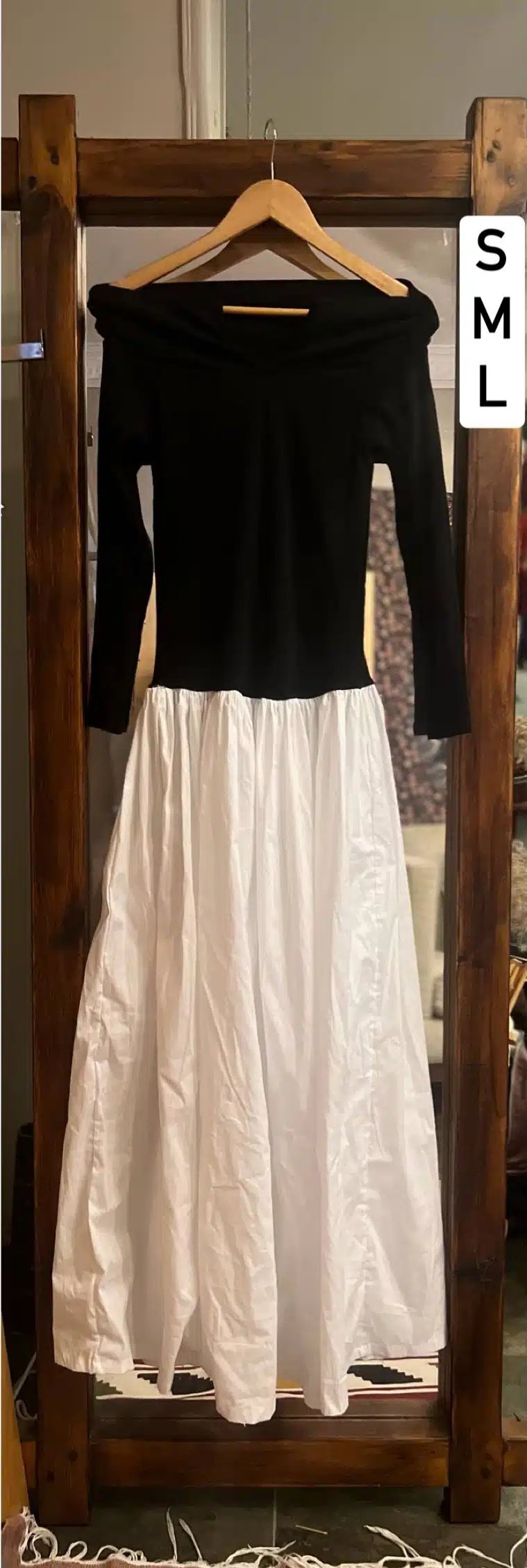 Statement black white skirt dress - Image 8