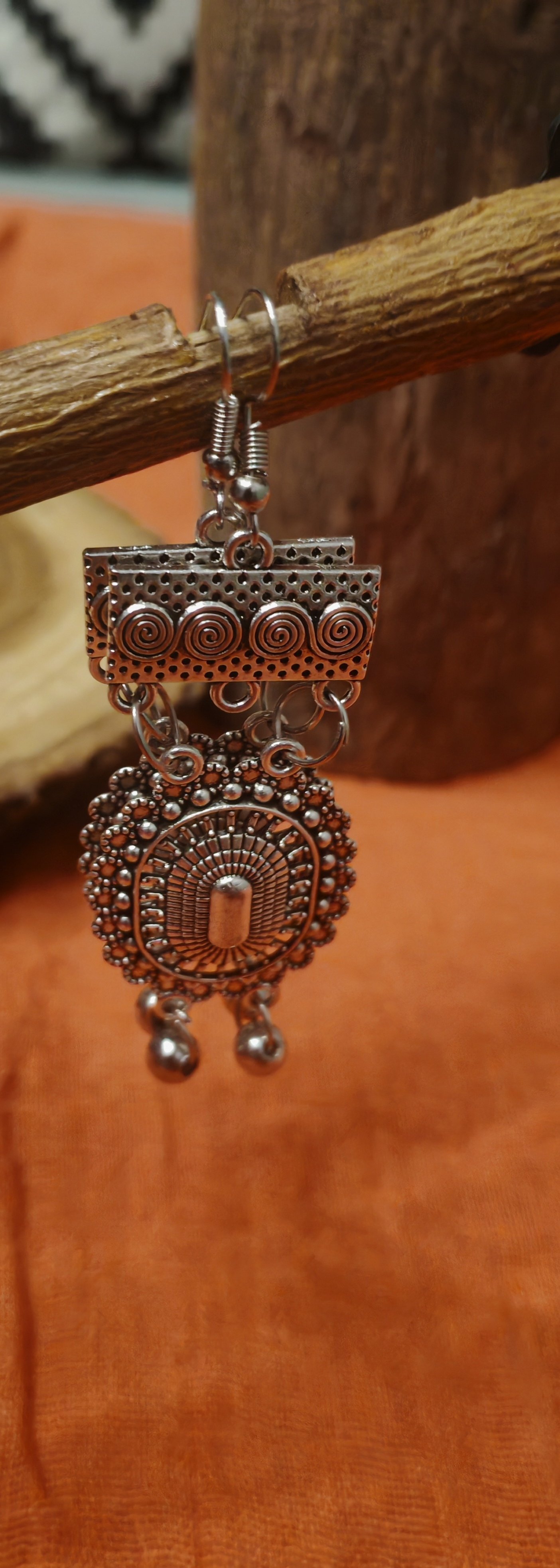 Long two layers indian style earrings - Image 1
