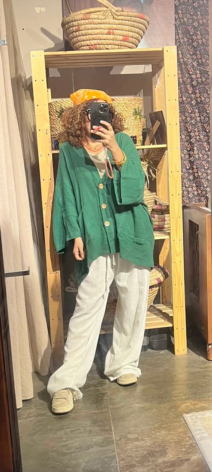 Oversized linen  cotton cardigan - Image 4