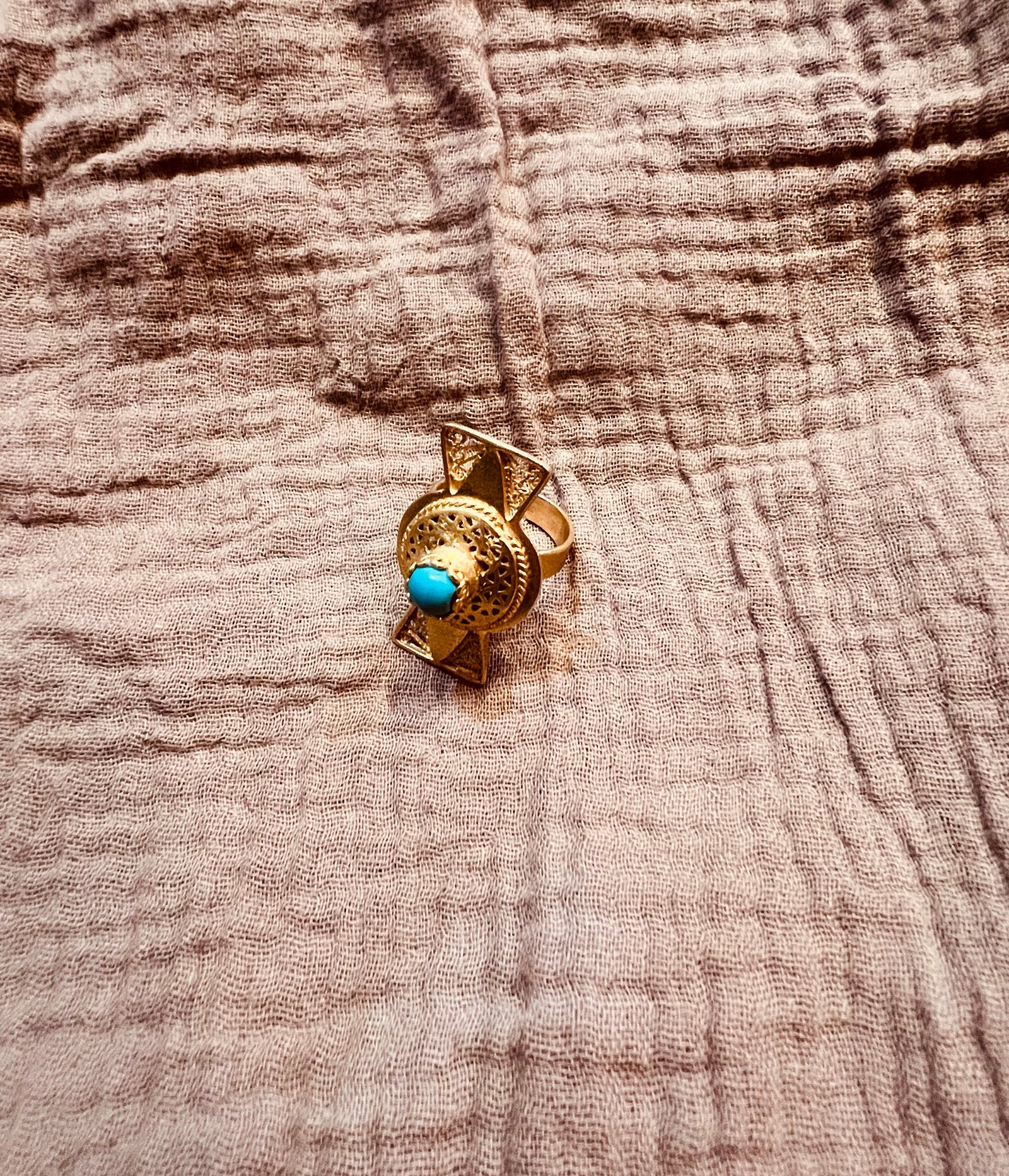 Brass gold plated ring - Image 6