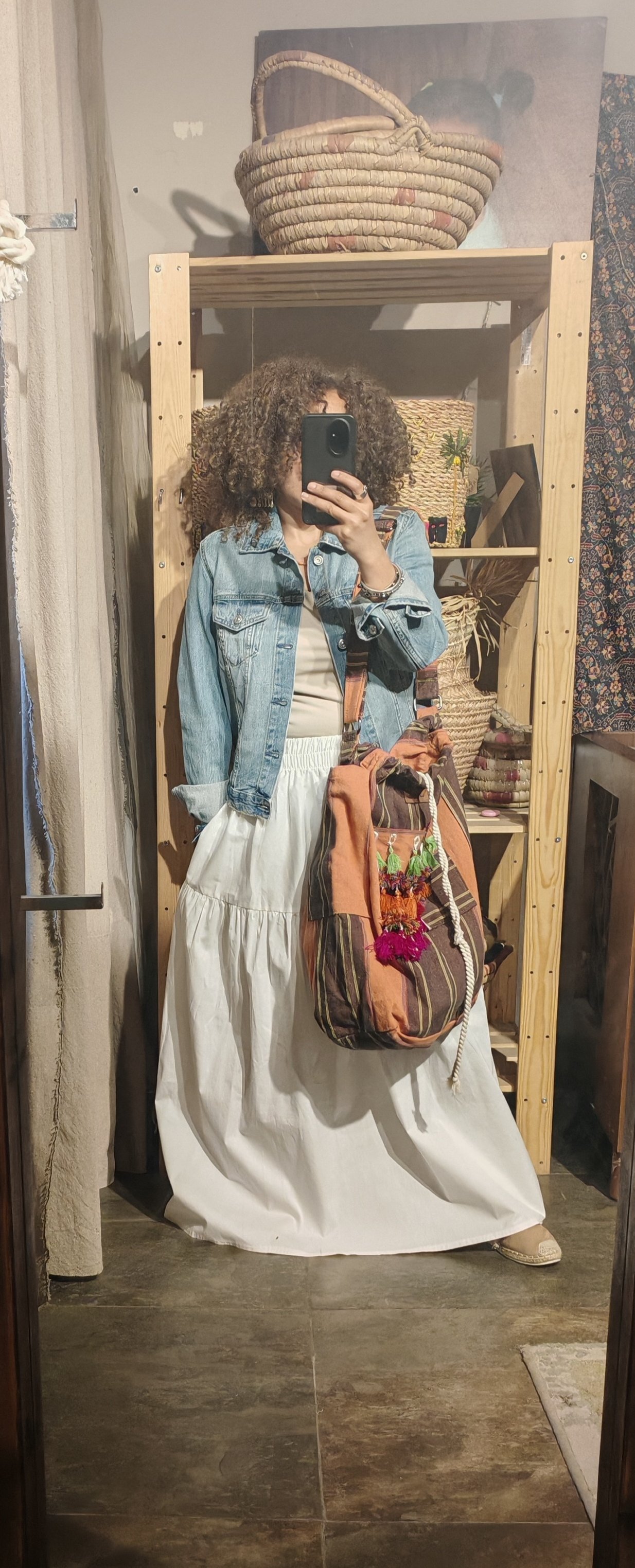 Sinawy orange striped bag - Image 1