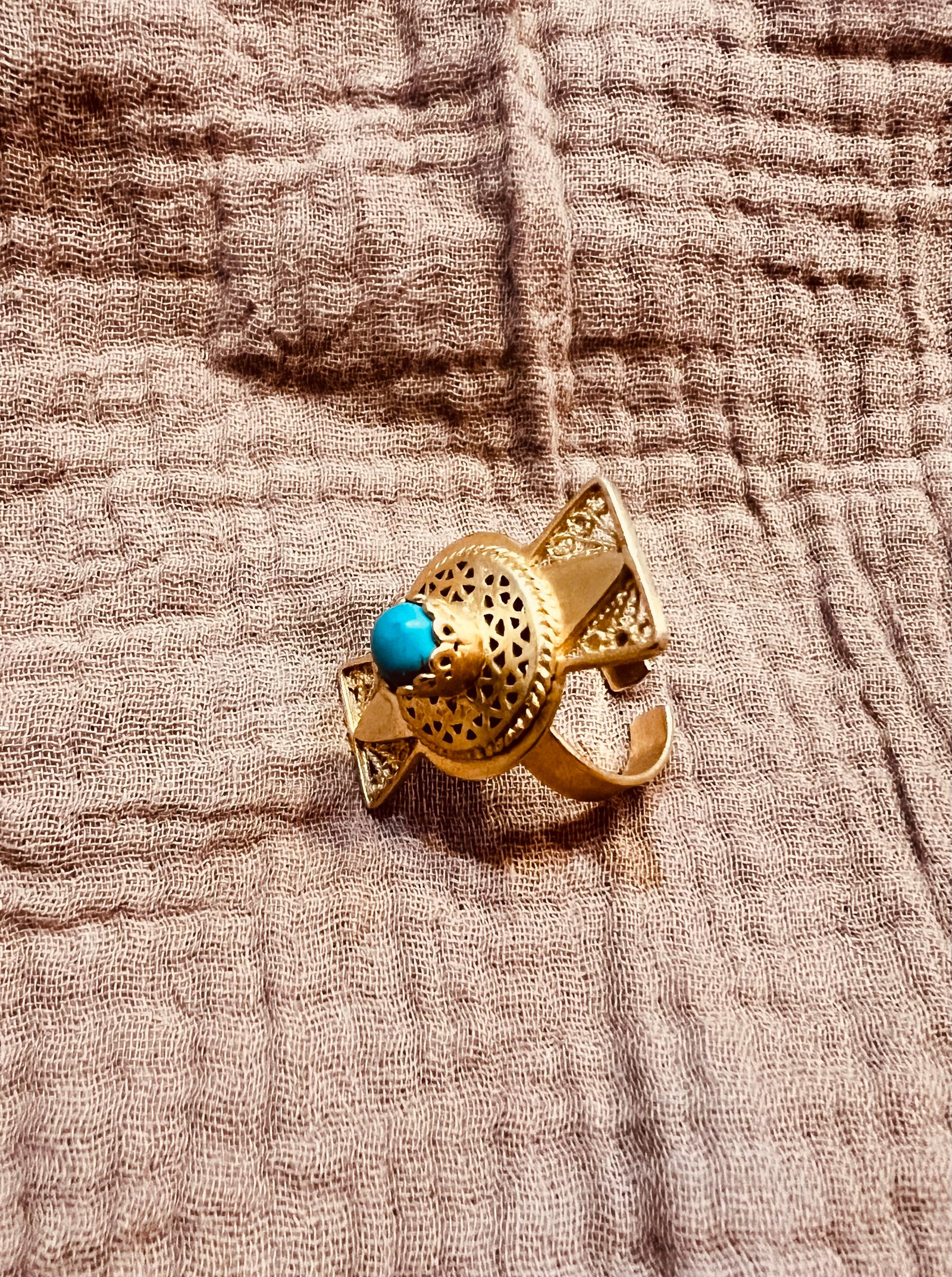 Brass gold plated ring - Image 5