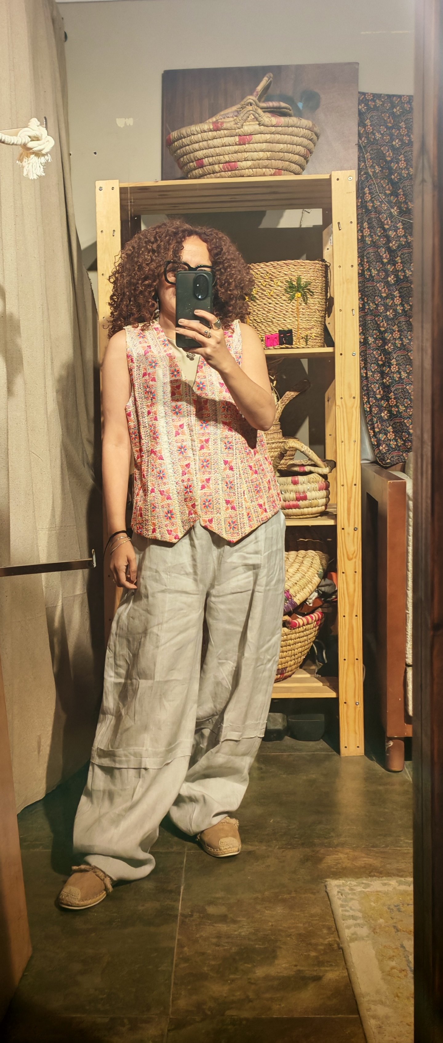Grey linen balloon shape pants - Image 6