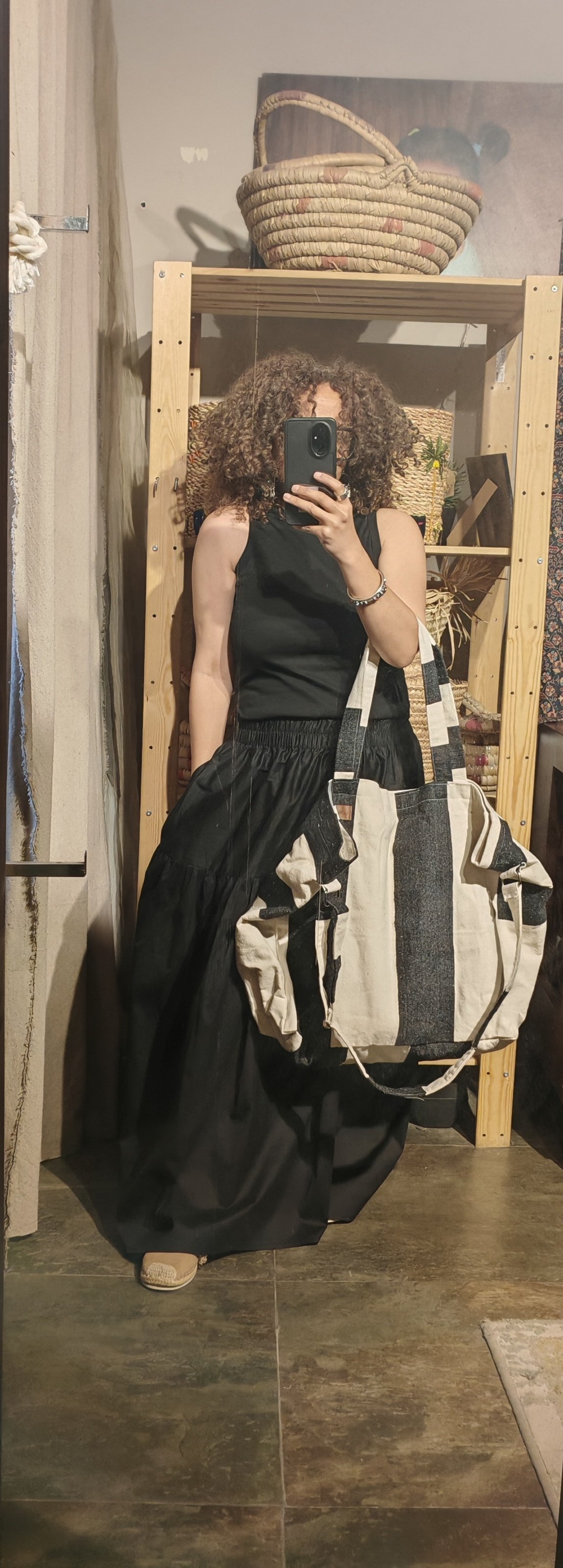 A line maxi cotton skirt - Image 10
