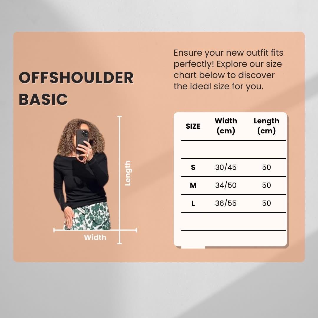 Black ribbed off-shoulder long sleeved basic top - صورة 6