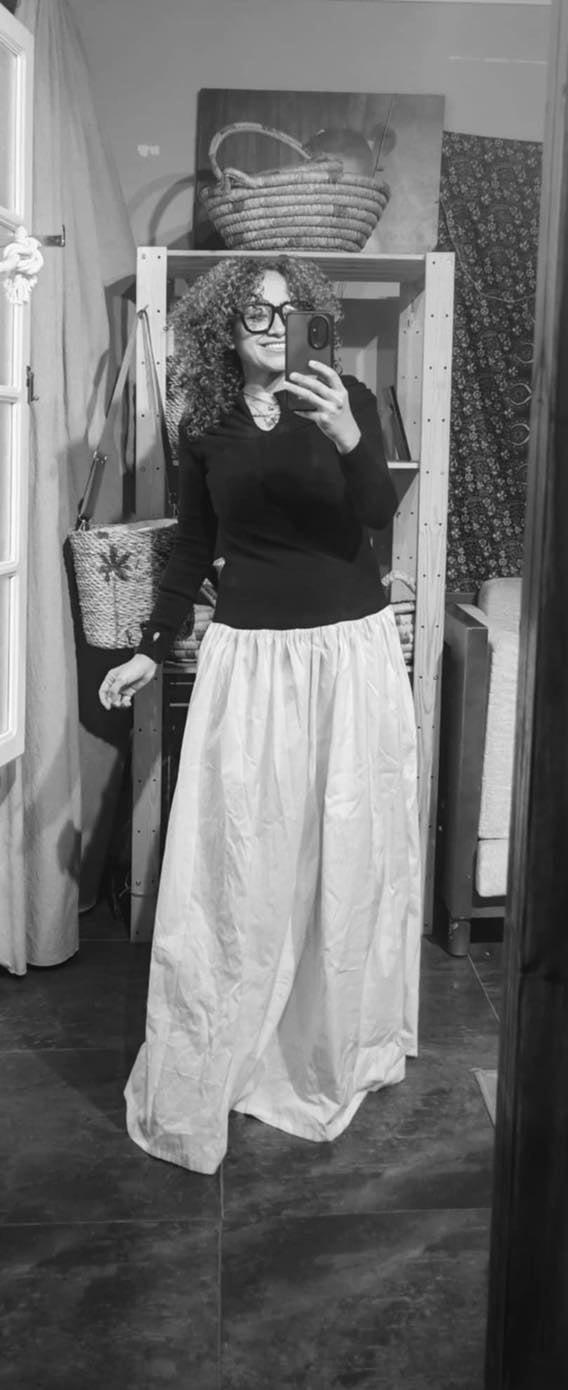 Statement black white skirt dress - Image 4