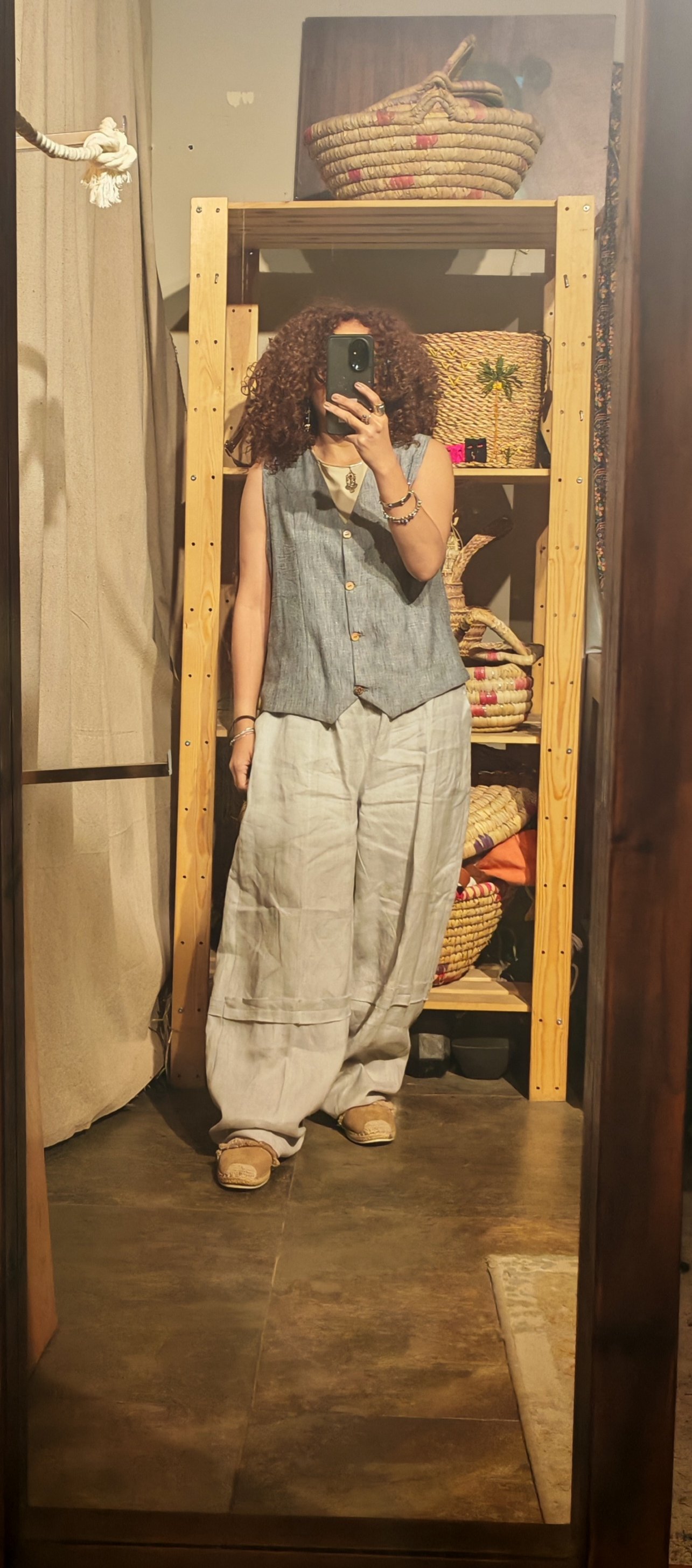 Grey linen balloon shape pants - Image 4