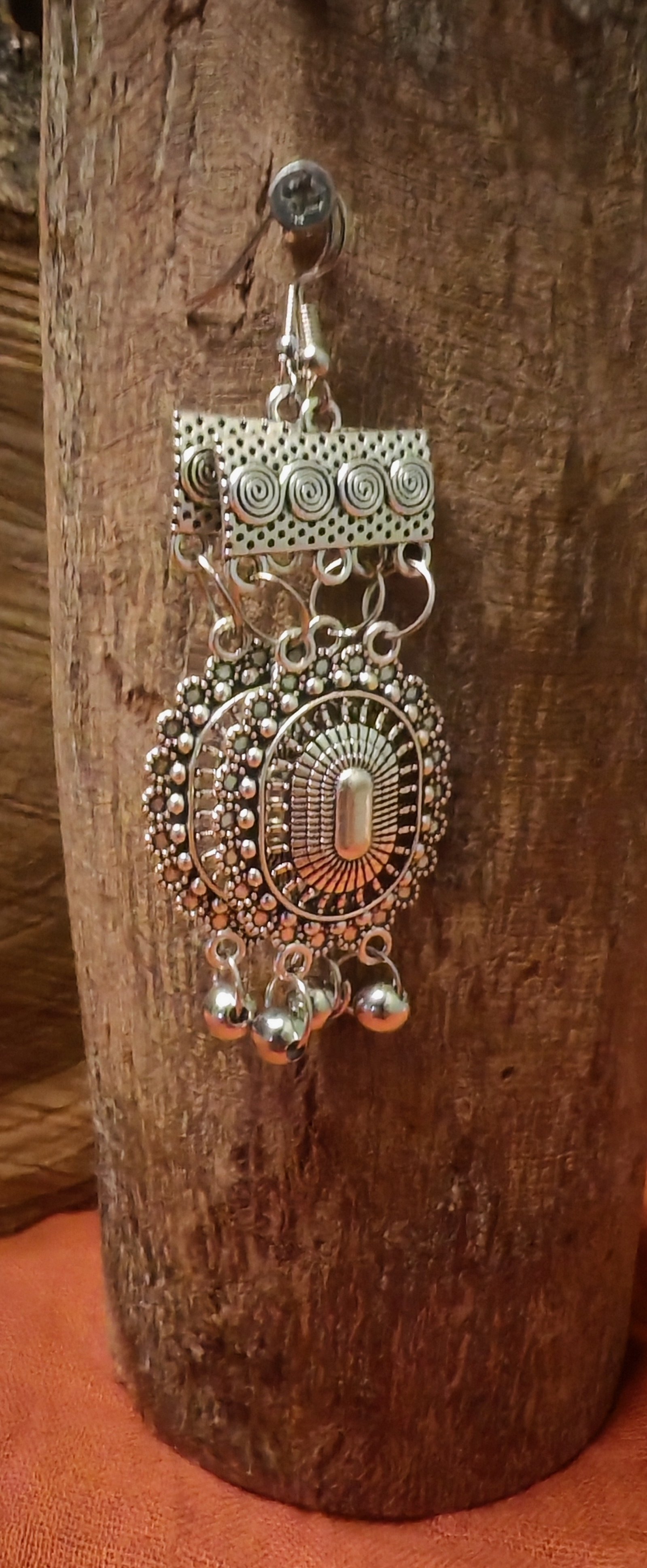 Long two layers indian style earrings - Image 2