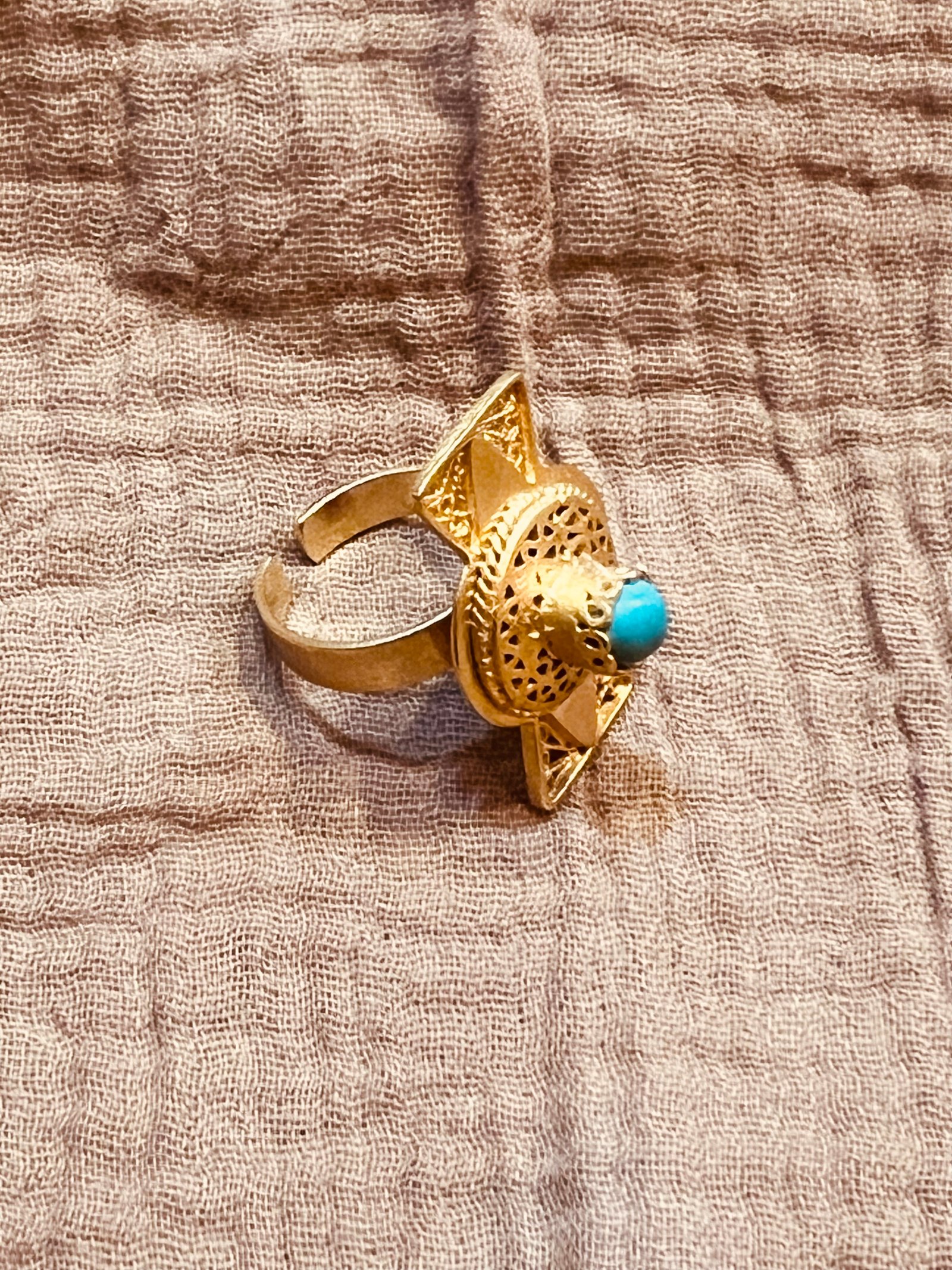 Brass gold plated ring - Image 2
