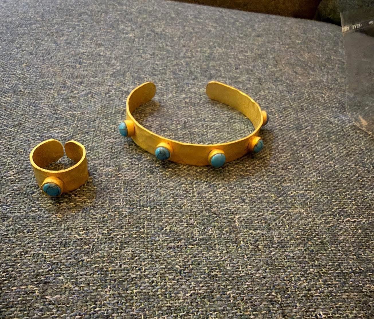 Brass 18k gold plated set - Image 3