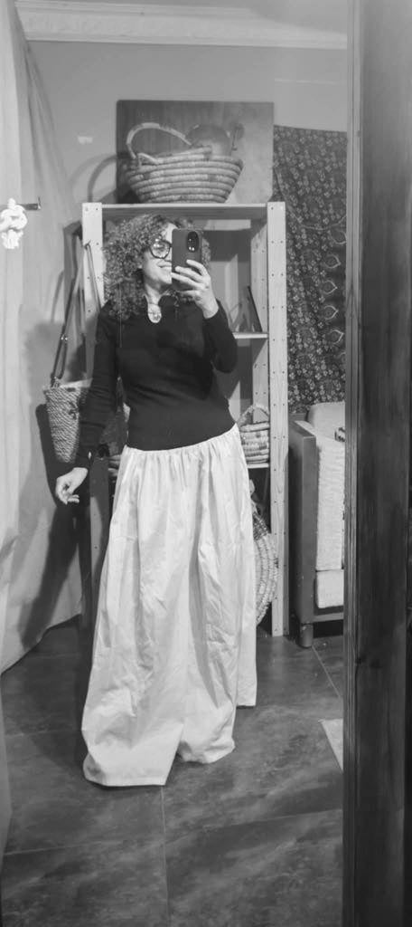 Statement black white skirt dress - Image 5