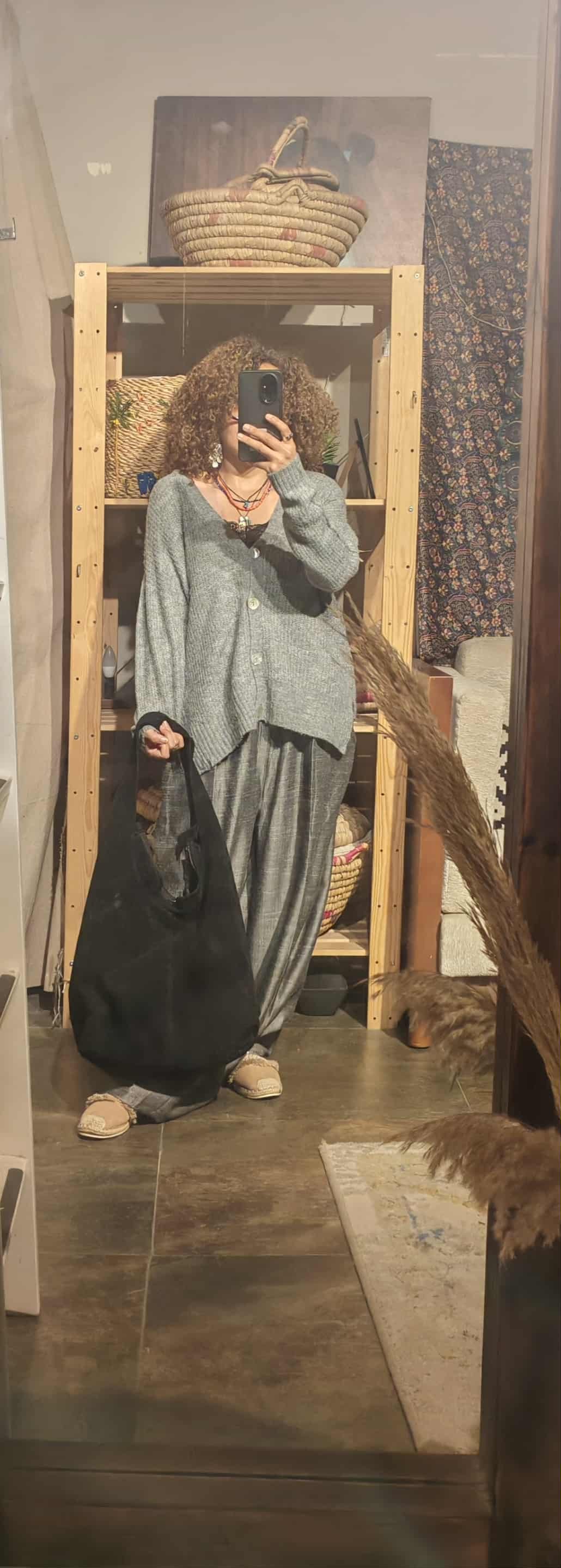 Wide leg gray pants - Image 6