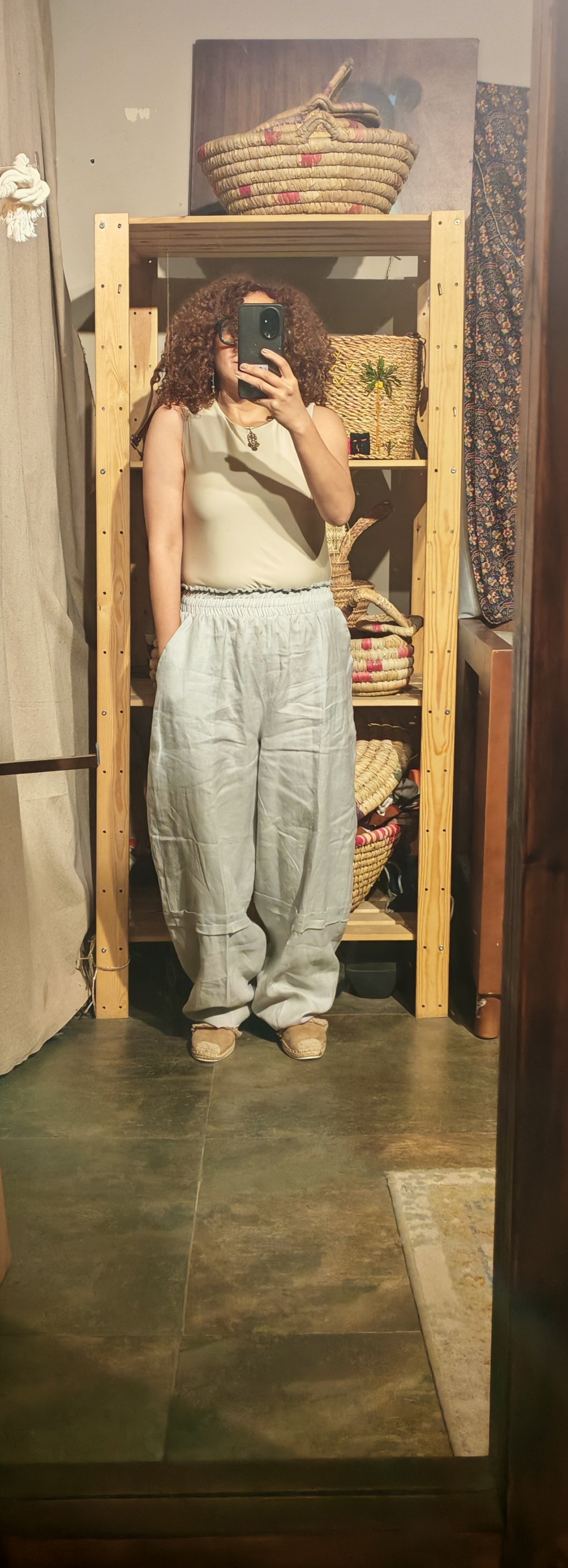 Grey linen balloon shape pants - Image 5
