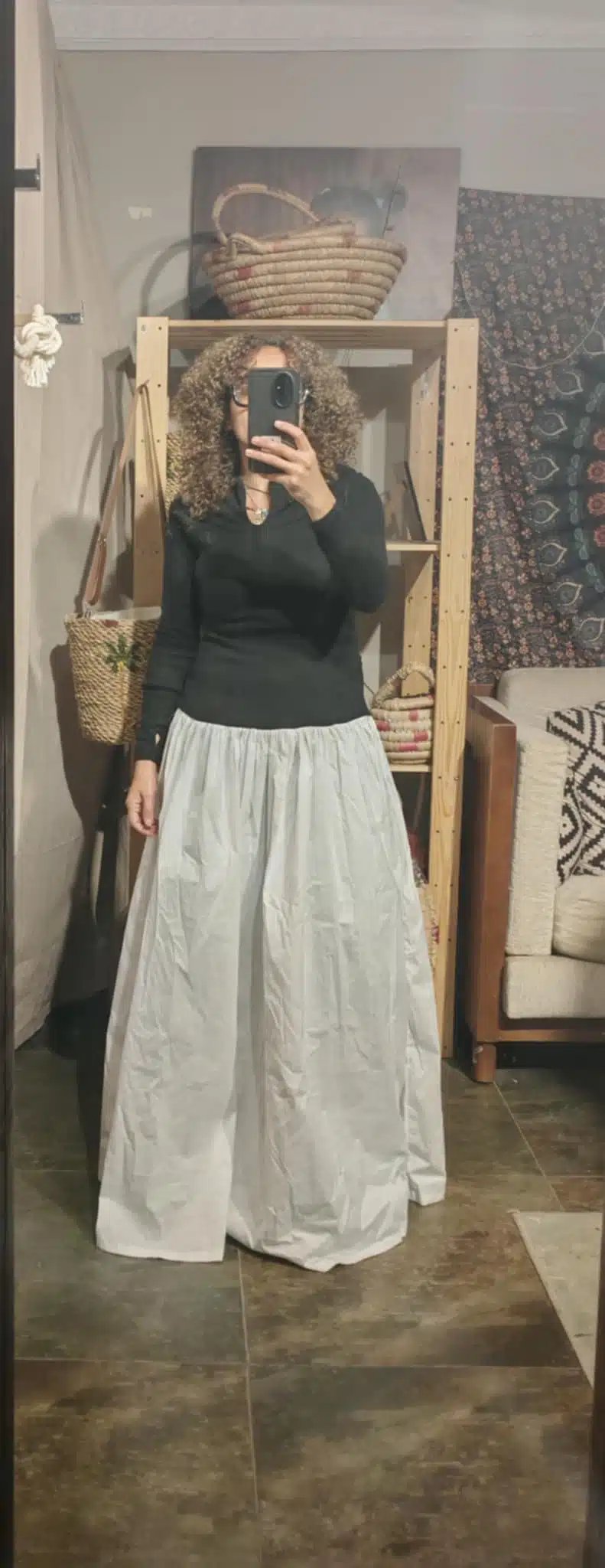 Statement black white skirt dress - Image 7