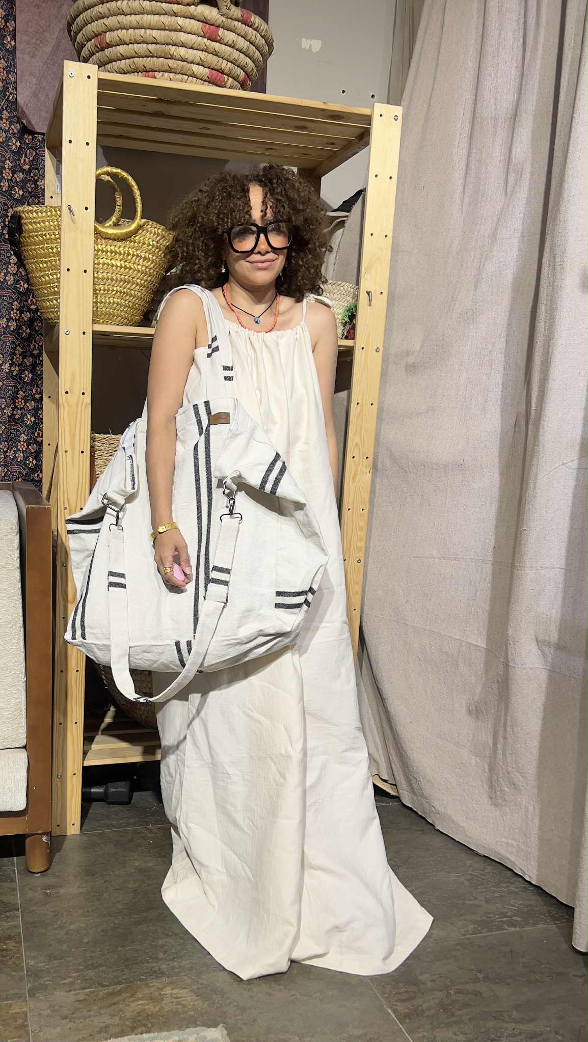 Boho maxi linen strap dress - Image 4