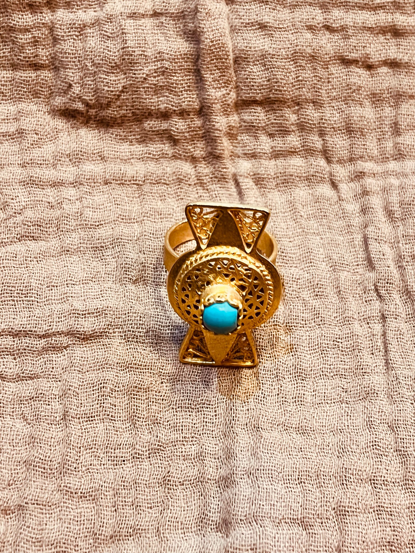 Brass gold plated ring - Image 4