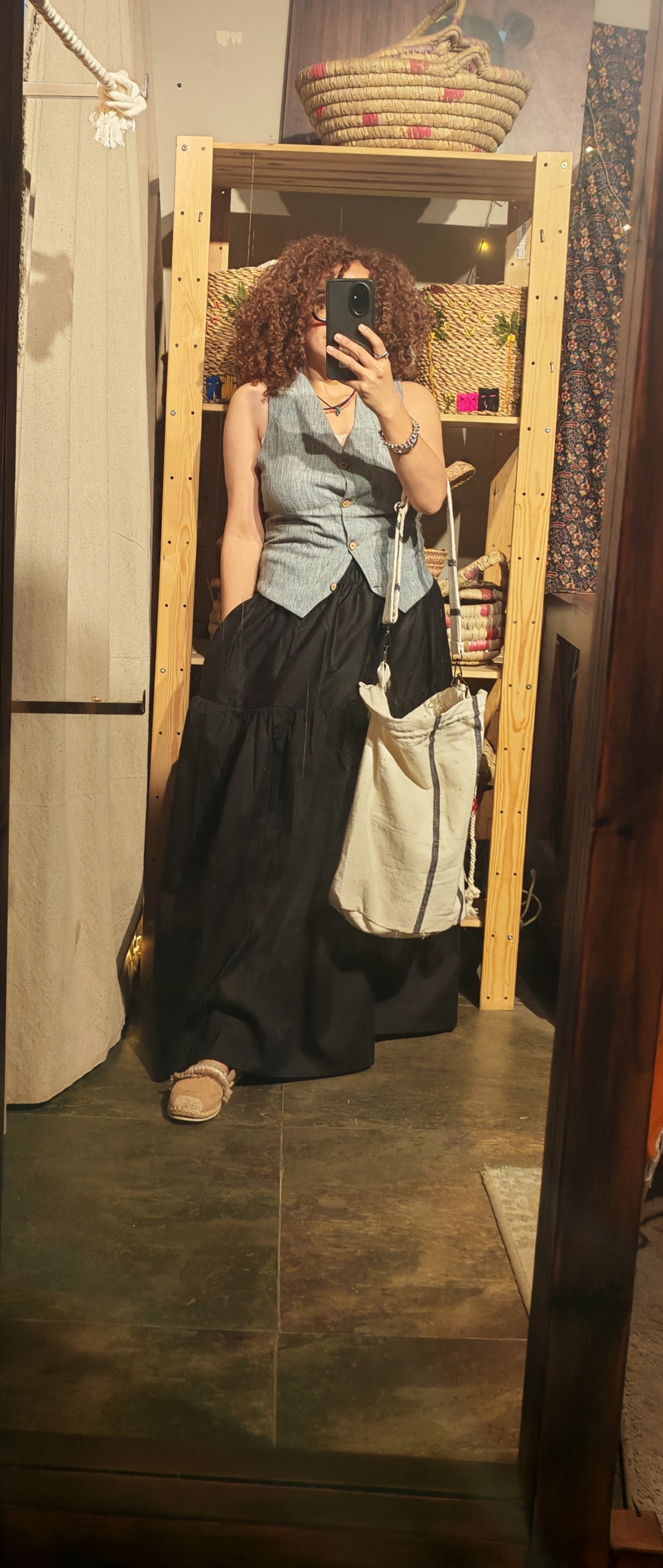 A line maxi cotton skirt - Image 6