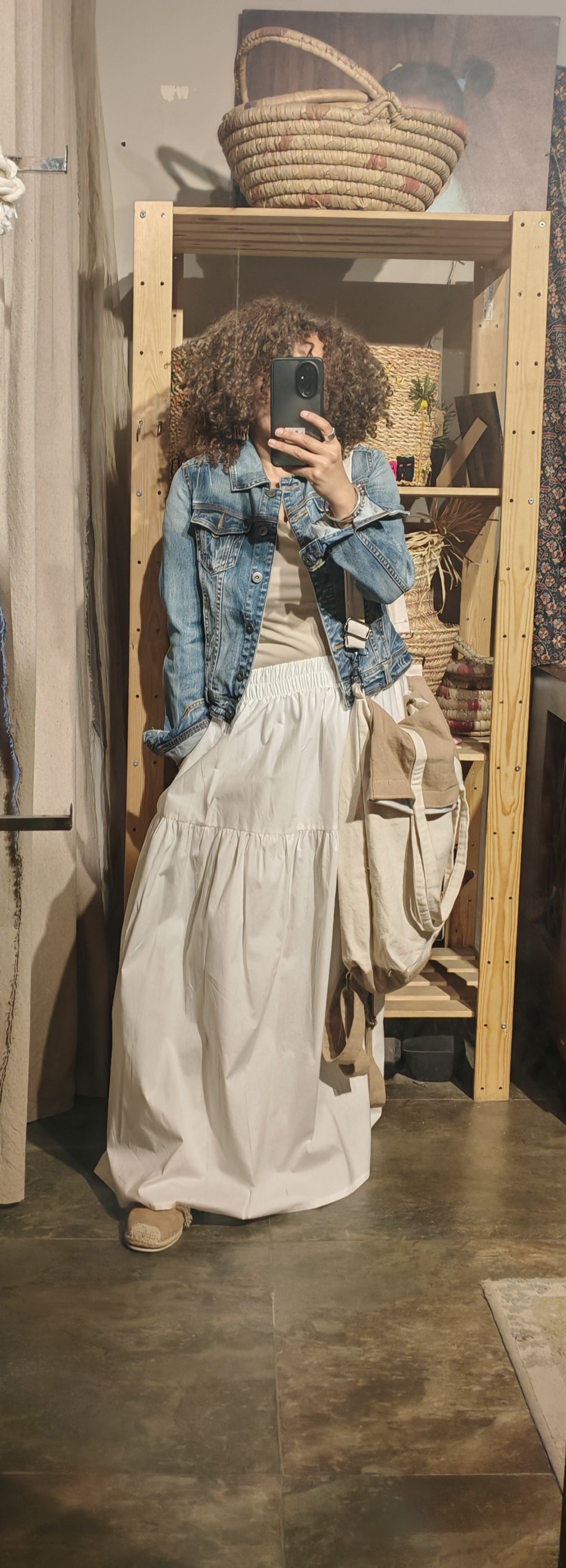 A line maxi cotton skirt - Image 9