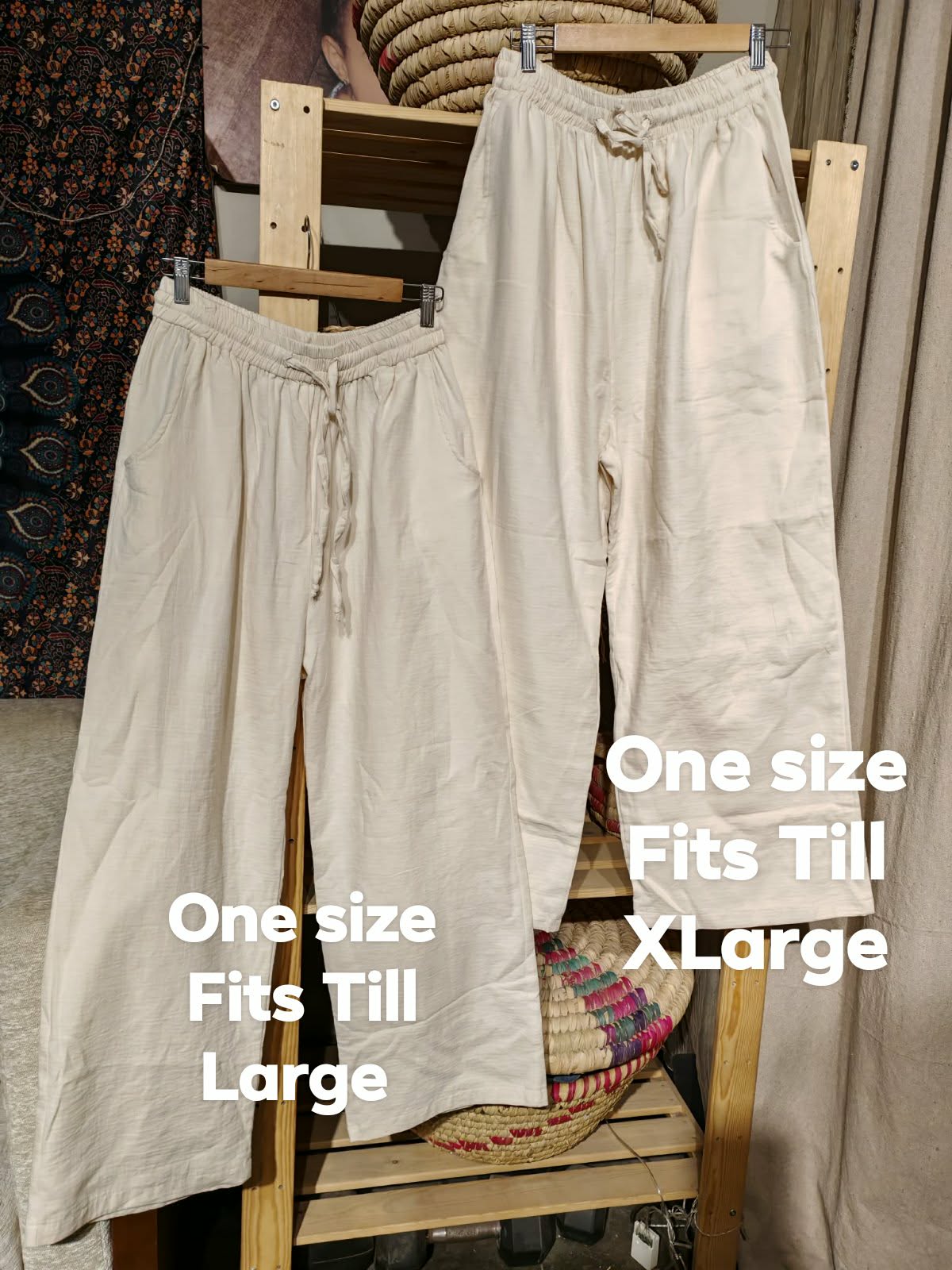 Boho linen free size off white suit - Image 7
