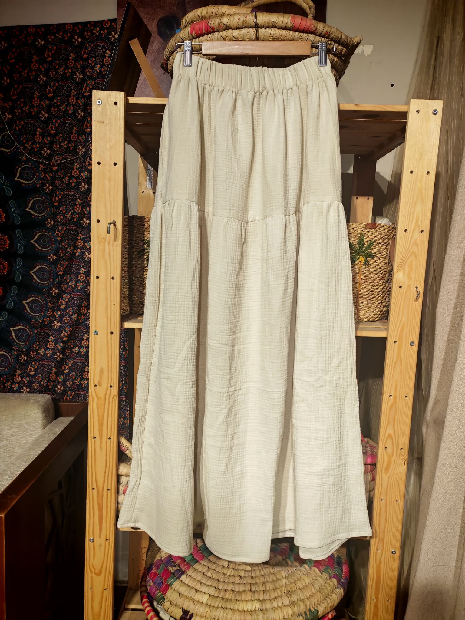A line maxi cotton skirt - Image 12