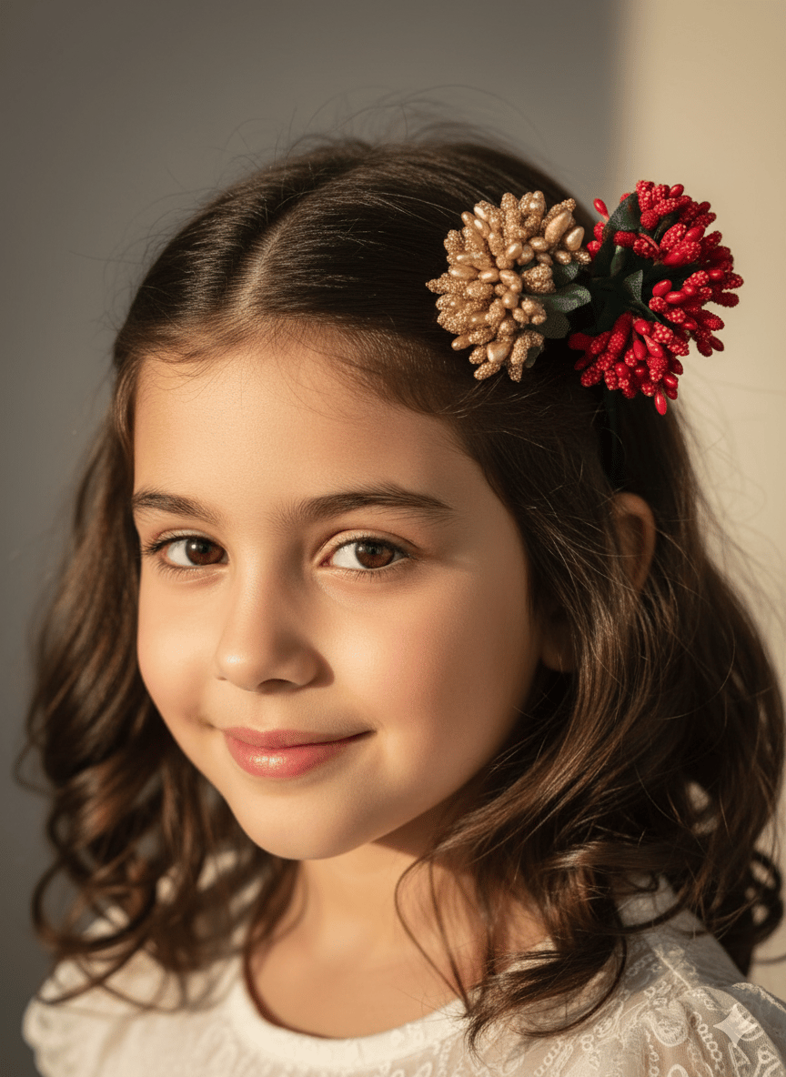 Golden Berry Festive Headband توكه ثمار الكريسماس الذهبية - Image 6