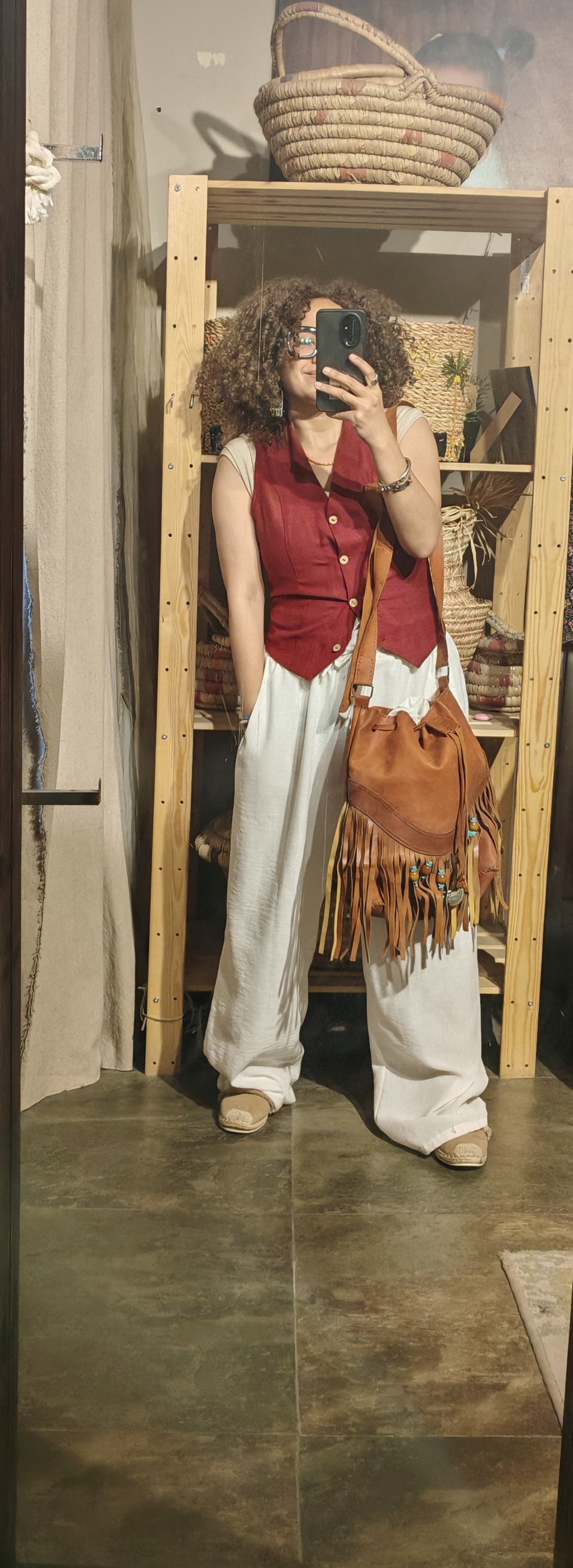 Linen sleeveless vest - Image 16