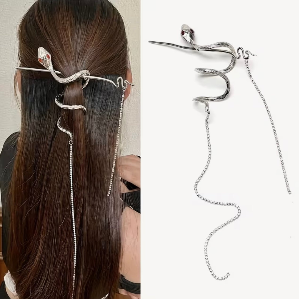 Venom Veil Snake Hair Set ( Pin + Barrette ) - Image 3