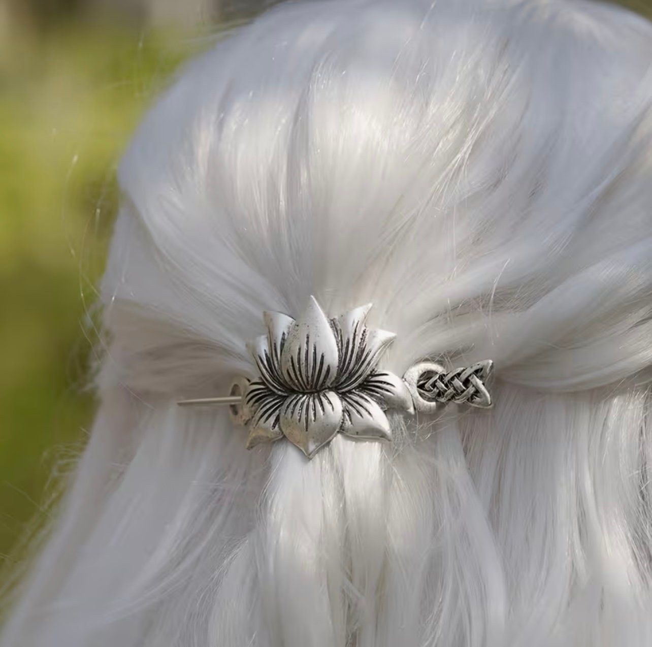 Ancient VIKING LOTUS set ( Pin + Barrette) - Image 2