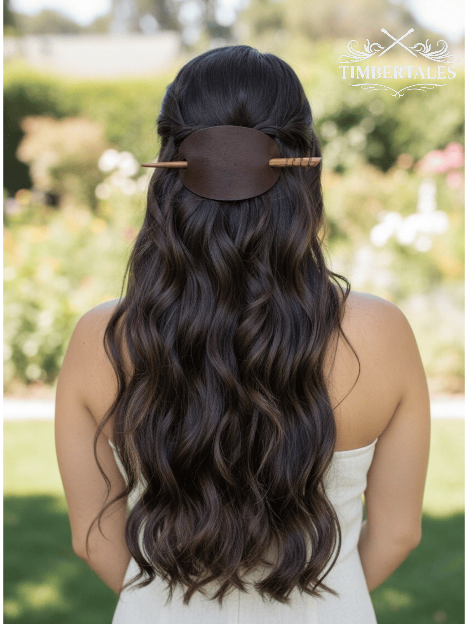 Plain Brown Hair Barrette - صورة 2