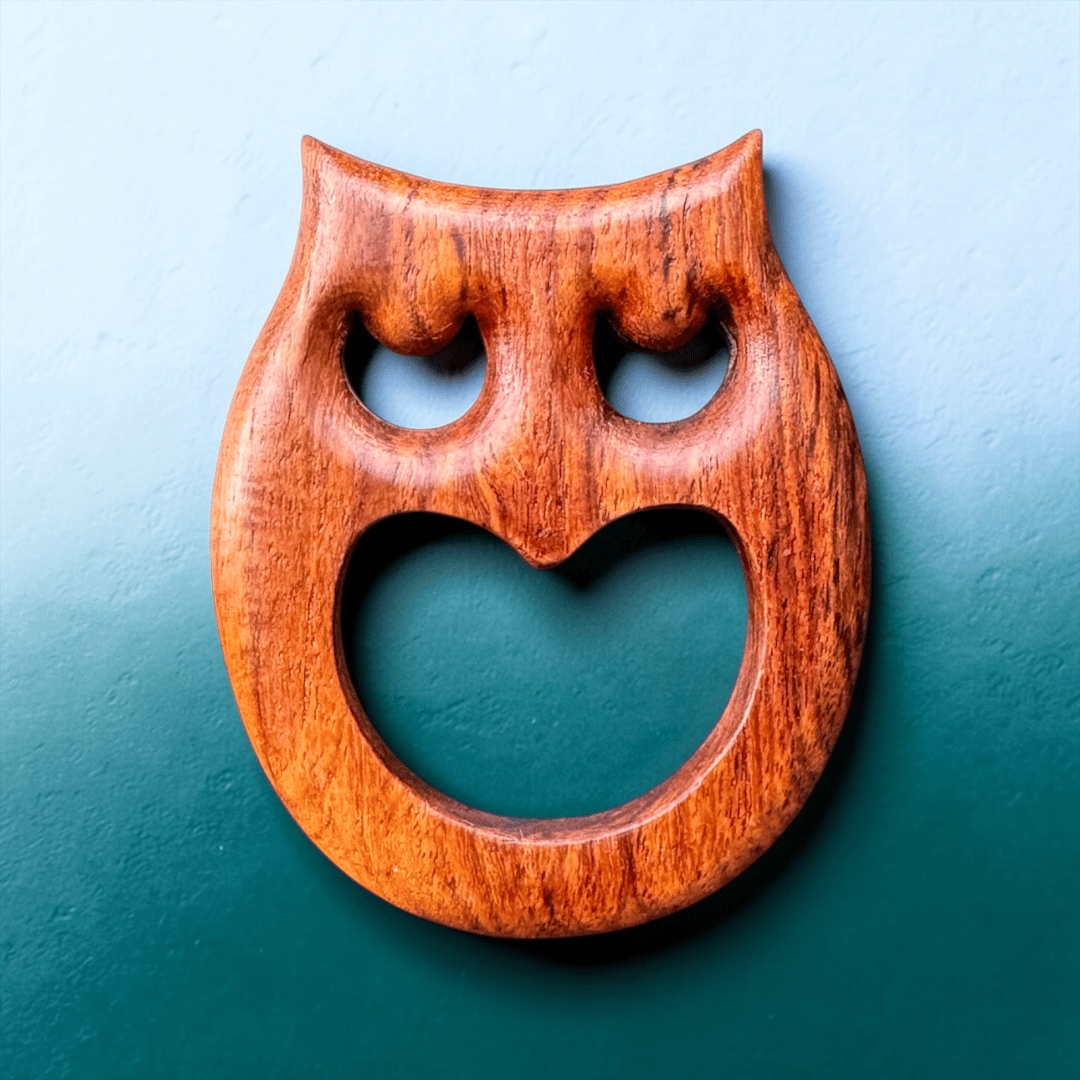 Owl Wooden Hair Barrette - صورة 1