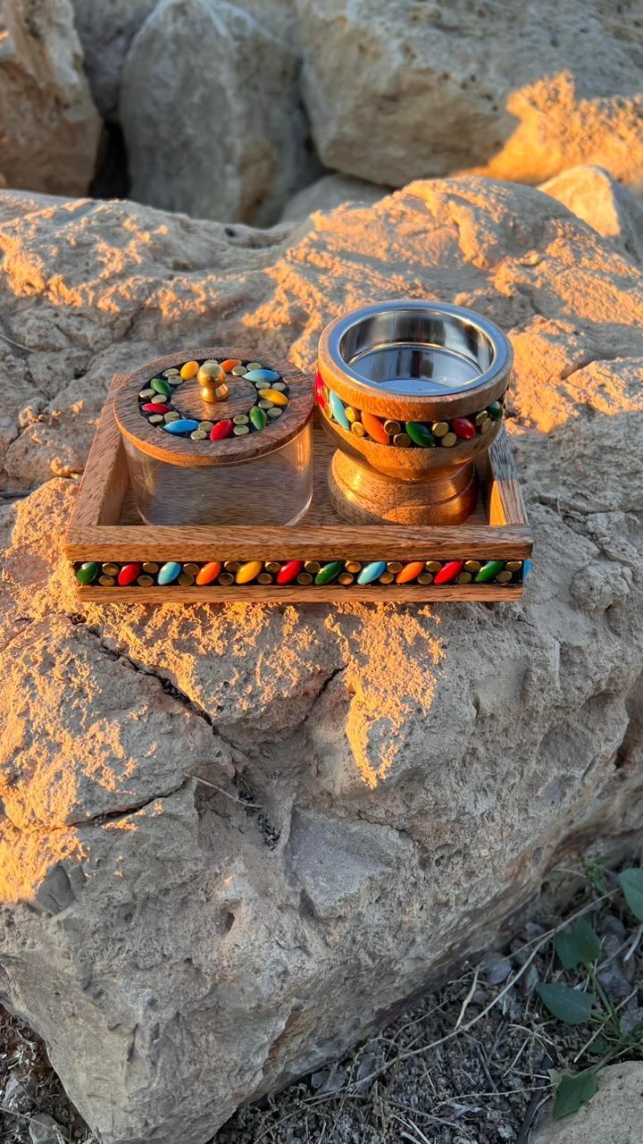 طقم مبخرة مع صندوق العود - صورة 1