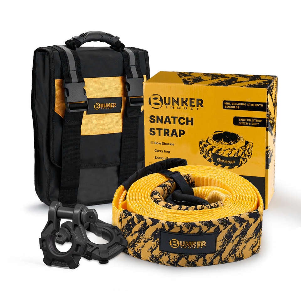 حبل سحب 35T مع 2 حلقات + شنطة هيفي ديوتي BUNKER INDUST  - صورة 1