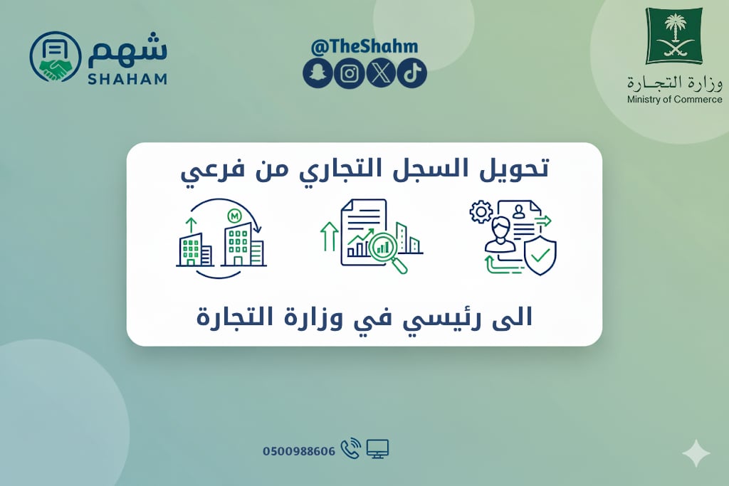 خدمة تحويل السجل التجاري من فرعي إلى رئيسي - Image 1