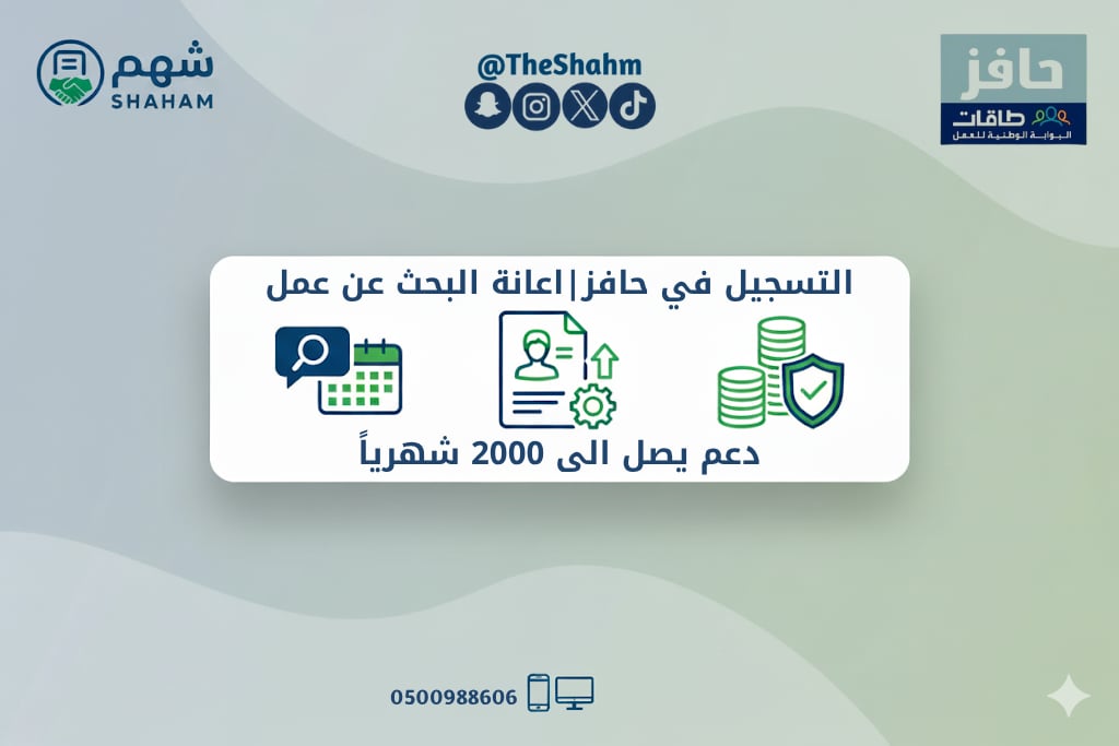 خدمة التسجيل في حافز (إعانة البحث عن عمل) - Image 1