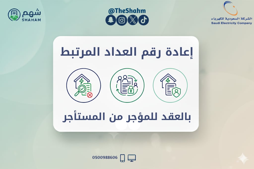 إعادة رقم العداد المرتبط بالعقد للمؤجر من المستأجر - Image 1