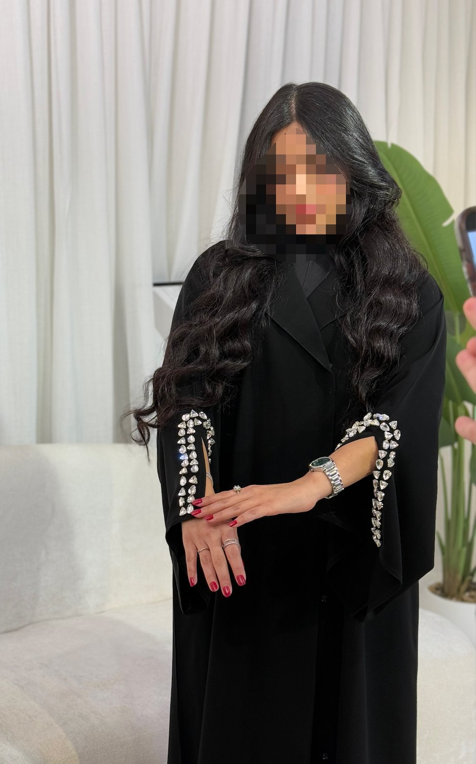 414# عباية كريستال سلفر ناعم - صورة 1