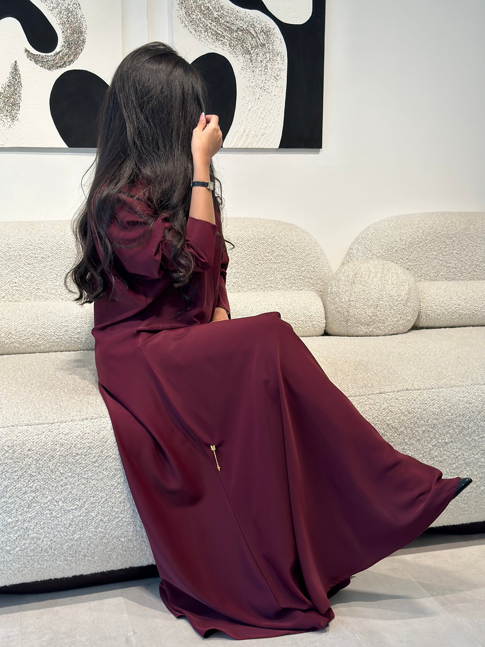 610# عباية كريب عودي - صورة 1