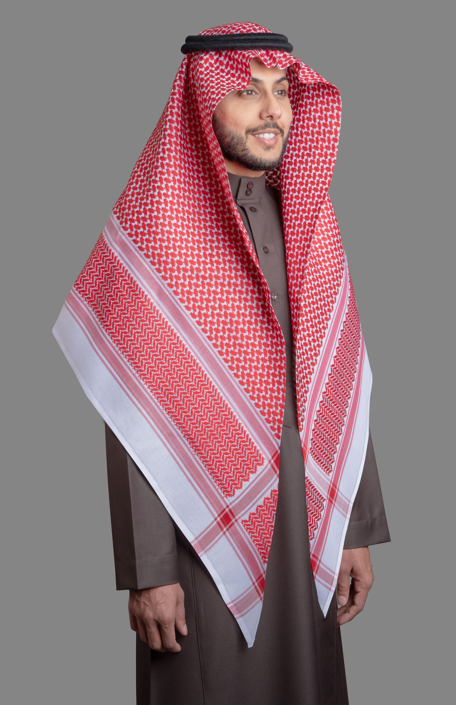 شماغ البسام البصمة احمر مميز - صورة 2