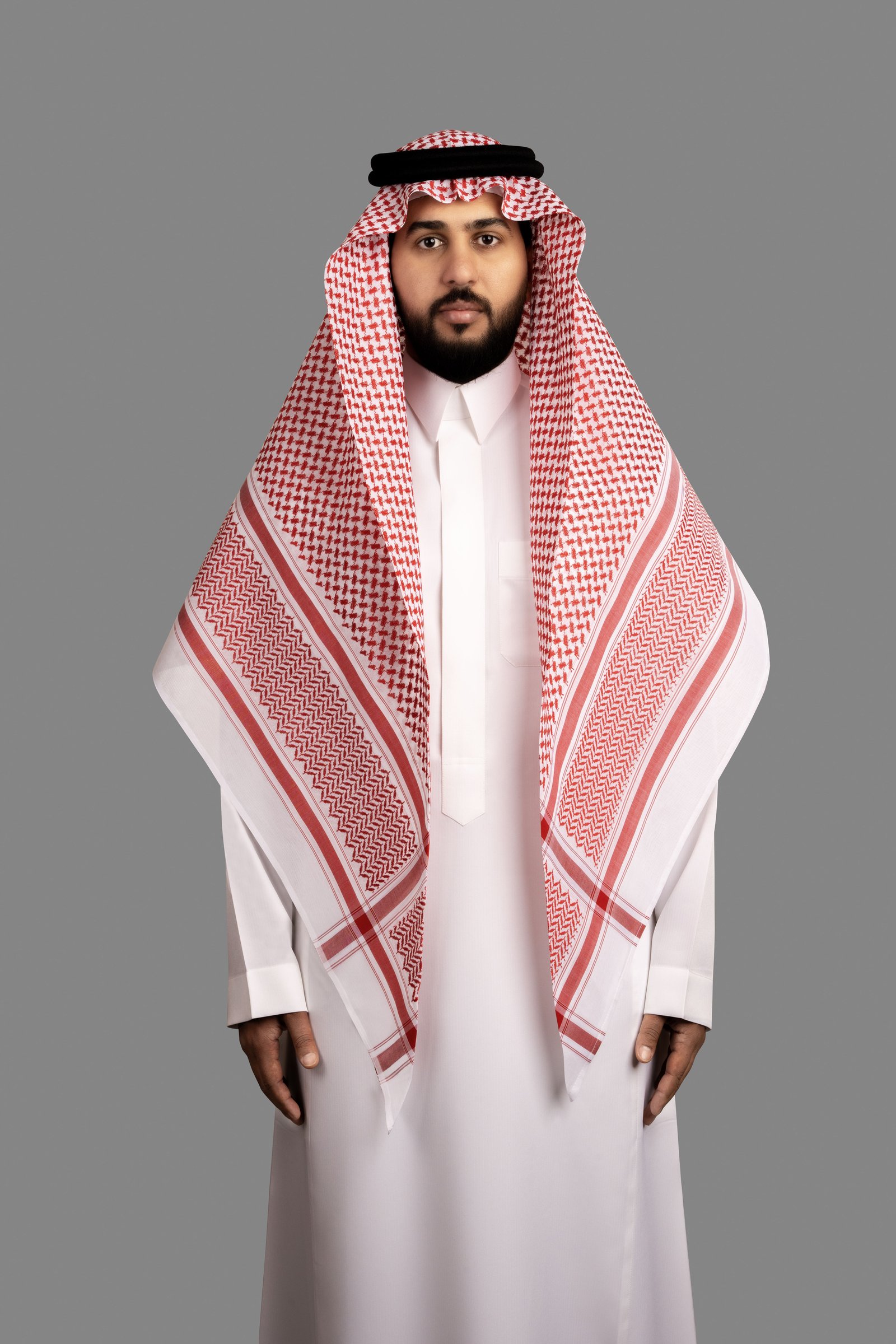 شماغ البصمة 29 ختم أحمر وأبيض - صورة 2