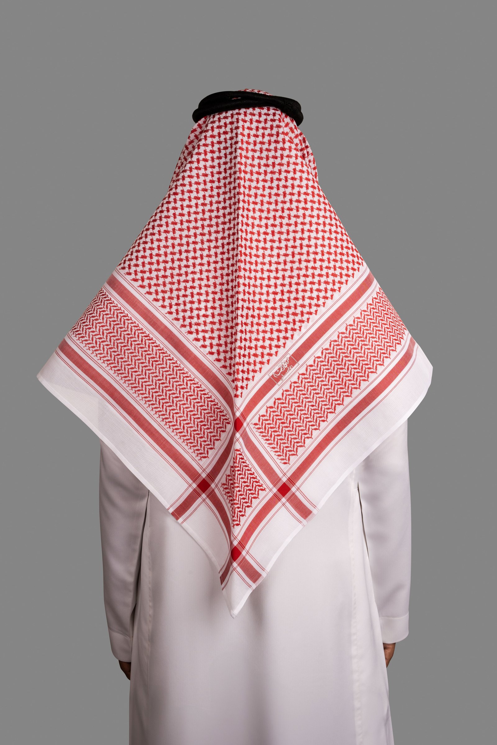 شماغ البصمة 29 ختم أحمر وأبيض - صورة 3